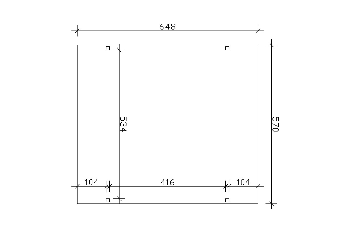 Skanholz Doppelcarport »Westerwald«, Leimholz-Nordisches Fichtenholz, 534 cm, braun