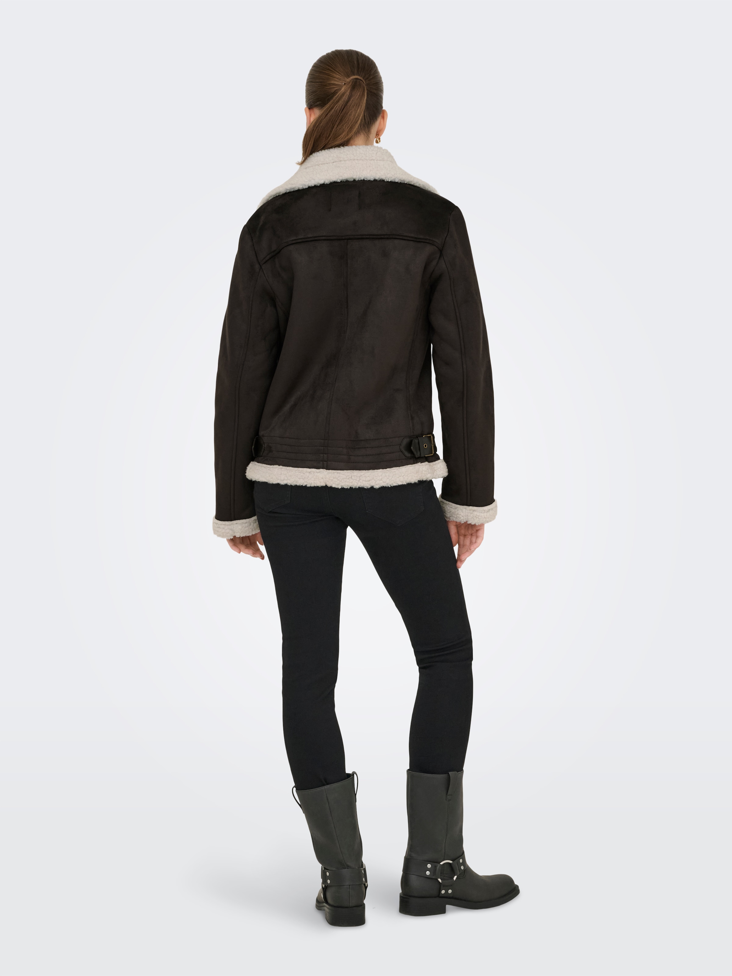 ONLY Lederimitatjacke »ONLNEWDIANA AVIATOR JACKET CC OTW«, ohne Kapuze