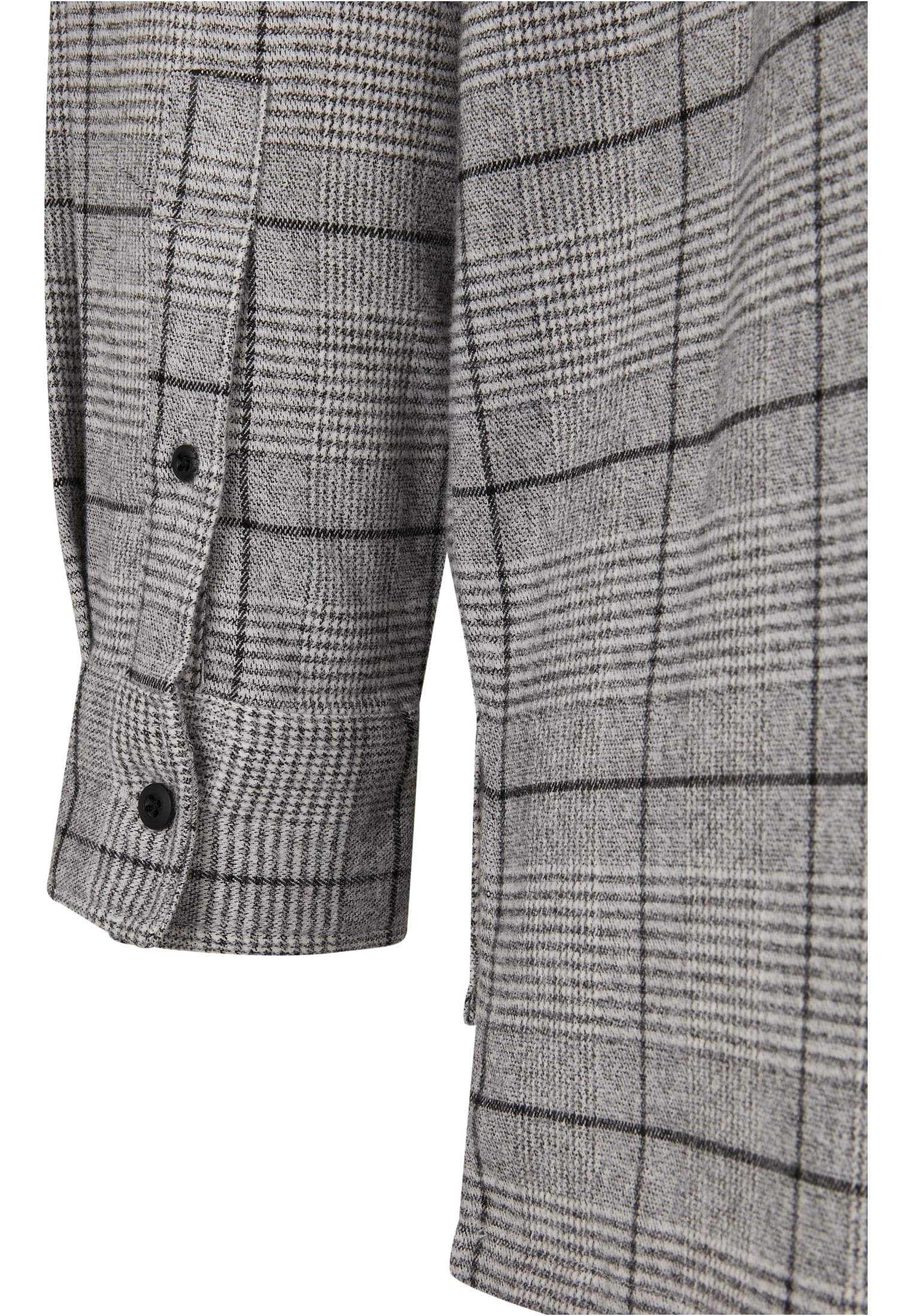 URBAN CLASSICS Langarmhemd »Urban Classics Herren Long Oversized Checked Greyish Shirt«, (1 tlg.)