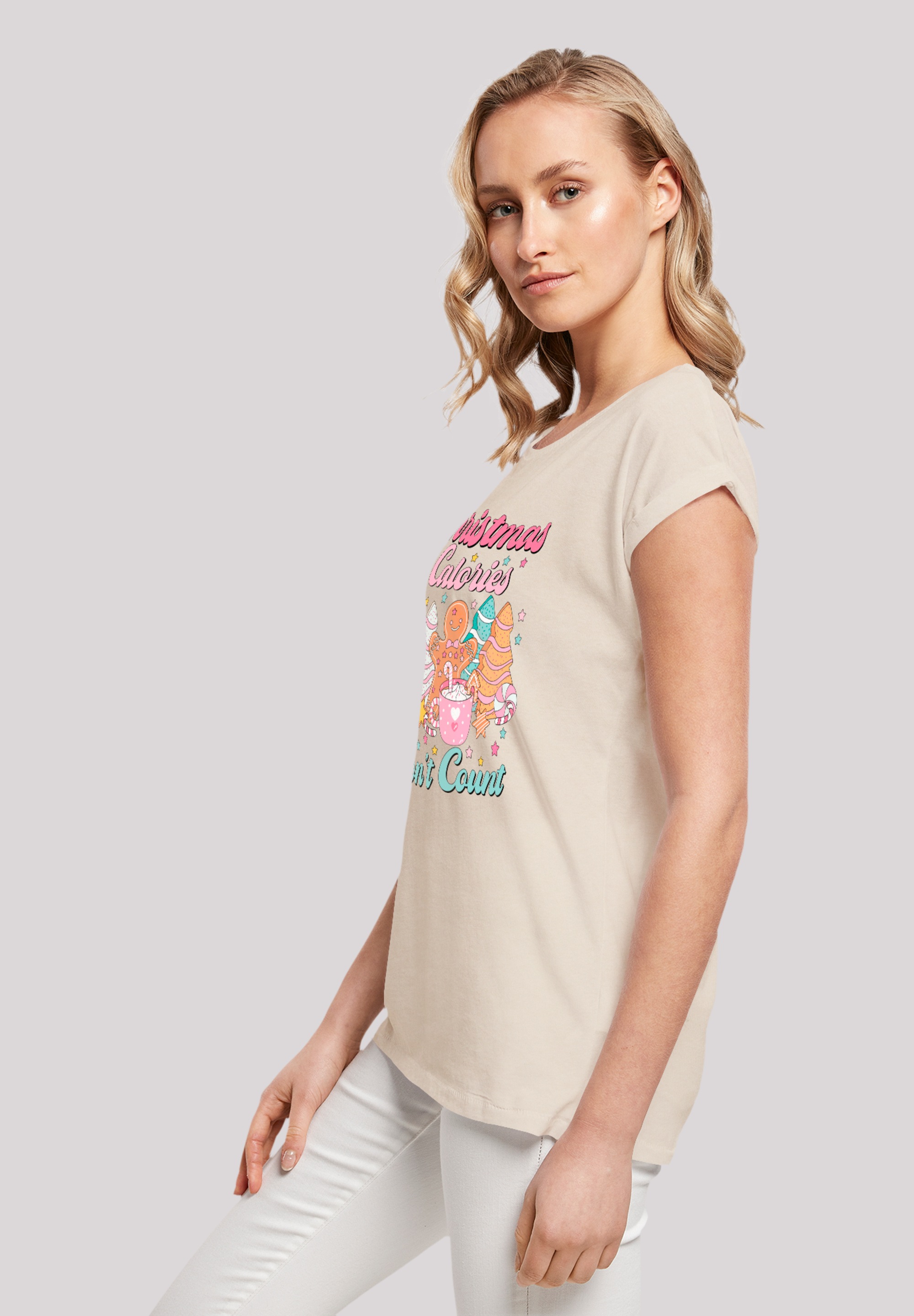 F4NT4STIC T-Shirt »Weihnachten Dont Count Candy«, Premium Qualität, Weihnachts-Kollection