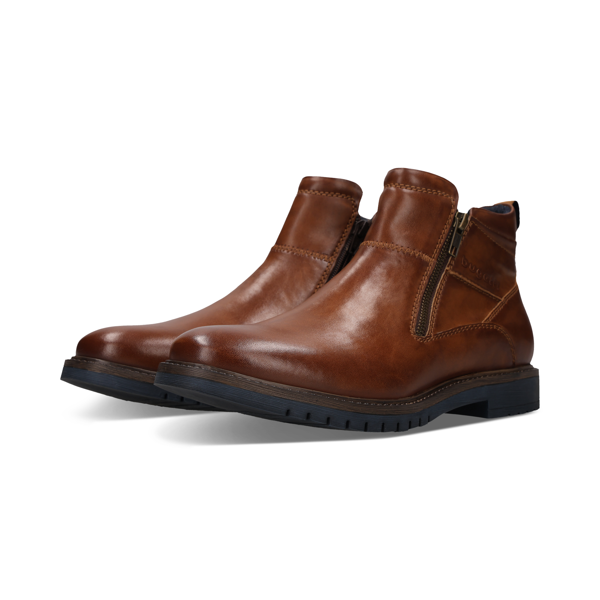 bugatti Stiefelette  Klassik-Boots mit zwei Reißverschlüssen
