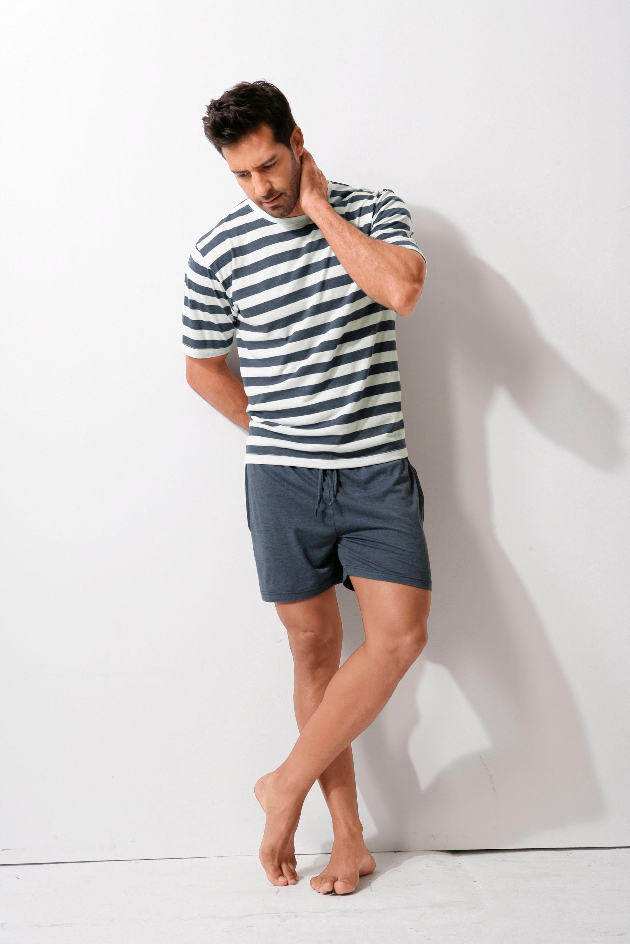 H.I.S Pyjama, 2 Stk. Schlafanzug aus Baumwoll-Mix günstig online kaufen