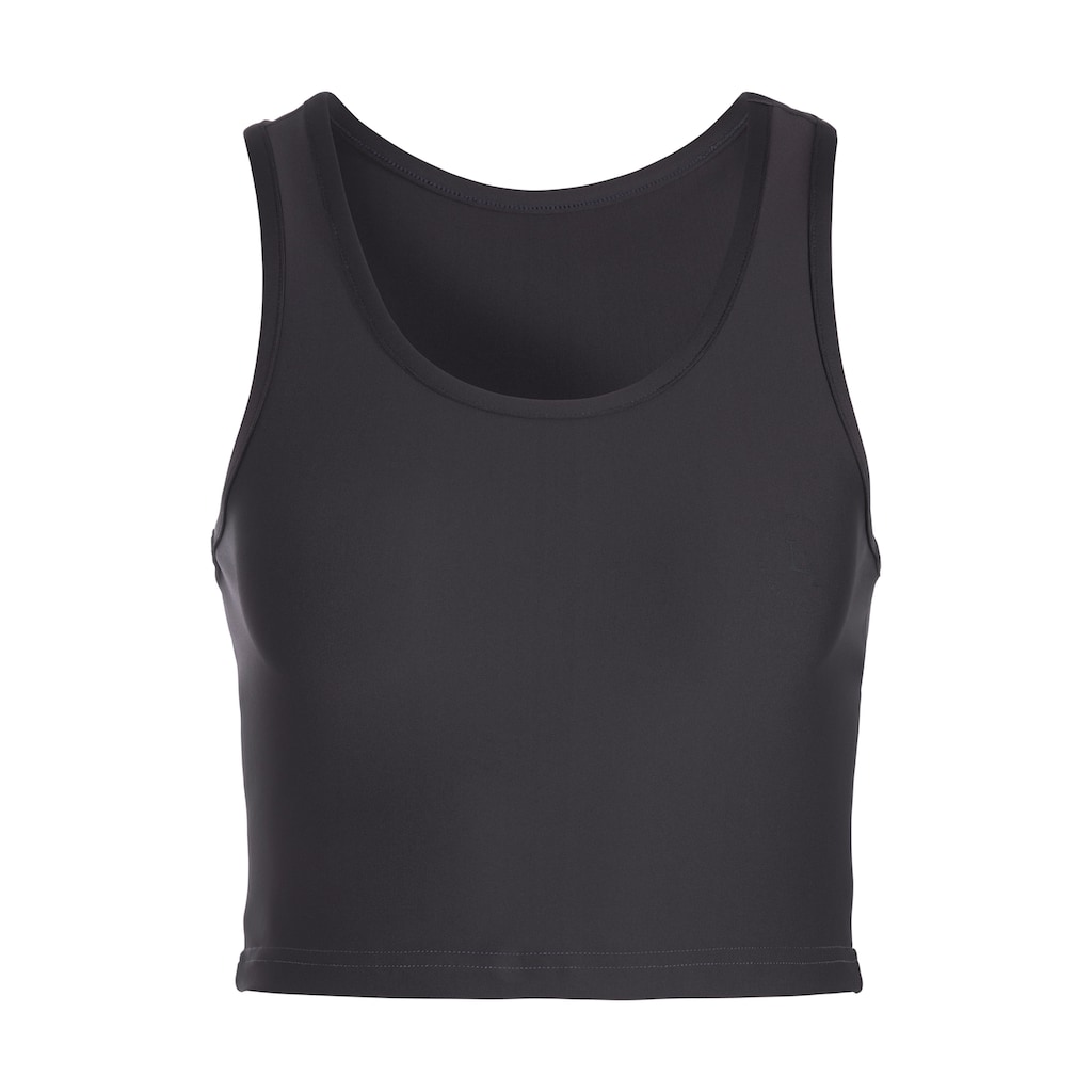 LASCANA ACTIVE Crop-Top »Sporttop«, mit Ringerrücken und Logodruck