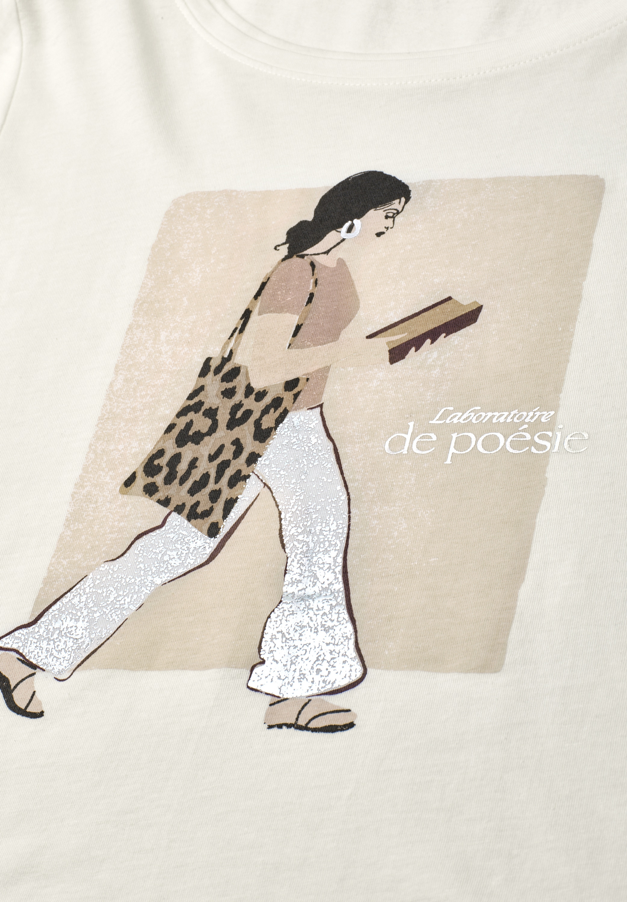 STREET ONE Print-Shirt aus softem Materialmix