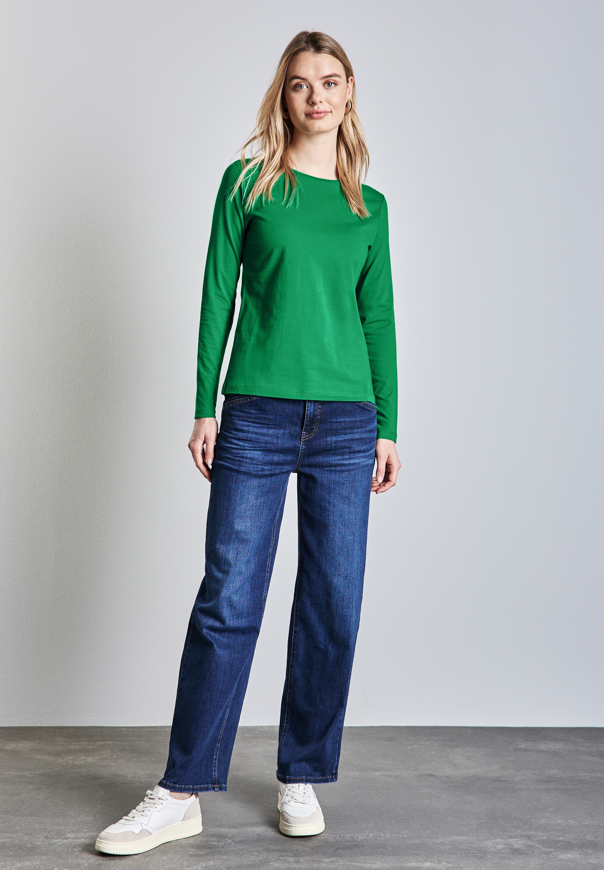 STREET ONE Langarmshirt, aus reiner Baumwolle