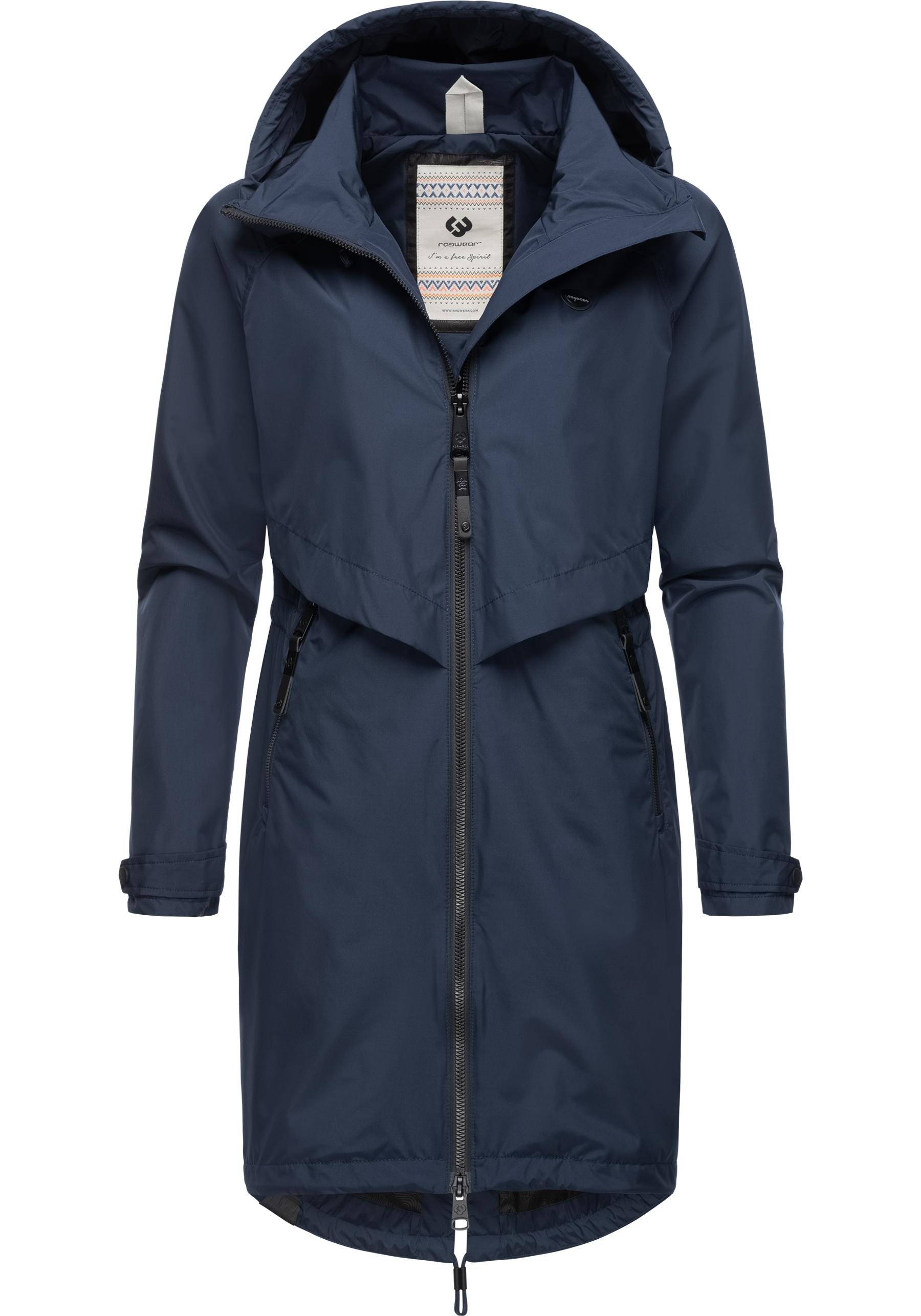 Ragwear Jerseymantel »Frodik«, Wasserdichter oversized Damen Parka für die Übergangszeit
