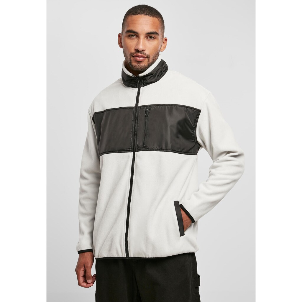 URBAN CLASSICS Fleecejacke »Urban Classics Herren Patched Micro Fleece Jacket«, (1 St.), ohne Kapuze