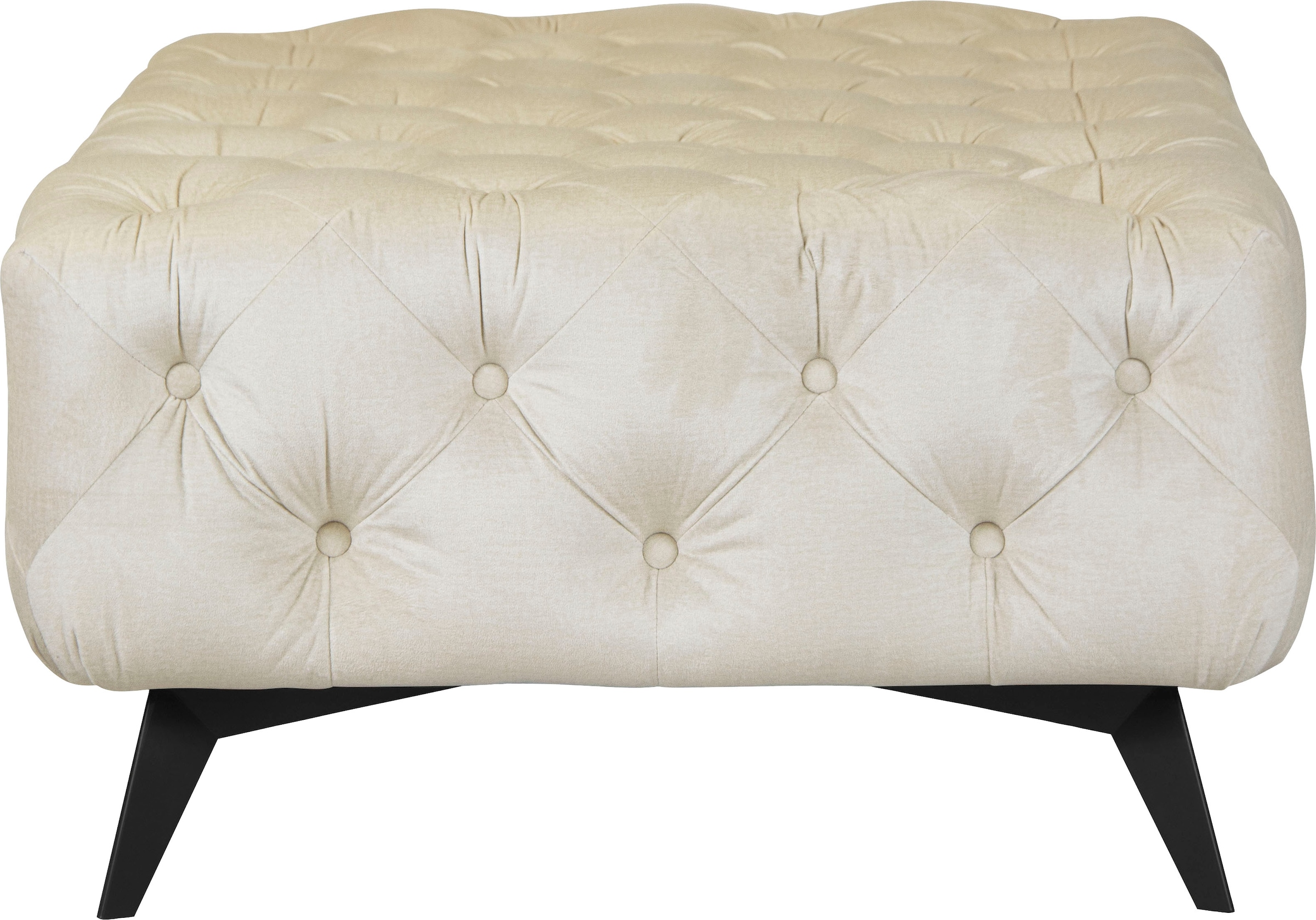 Home affaire Polsterhocker "Amaury" Chesterfield-Optik, Breite 80cm, Fußfar günstig online kaufen