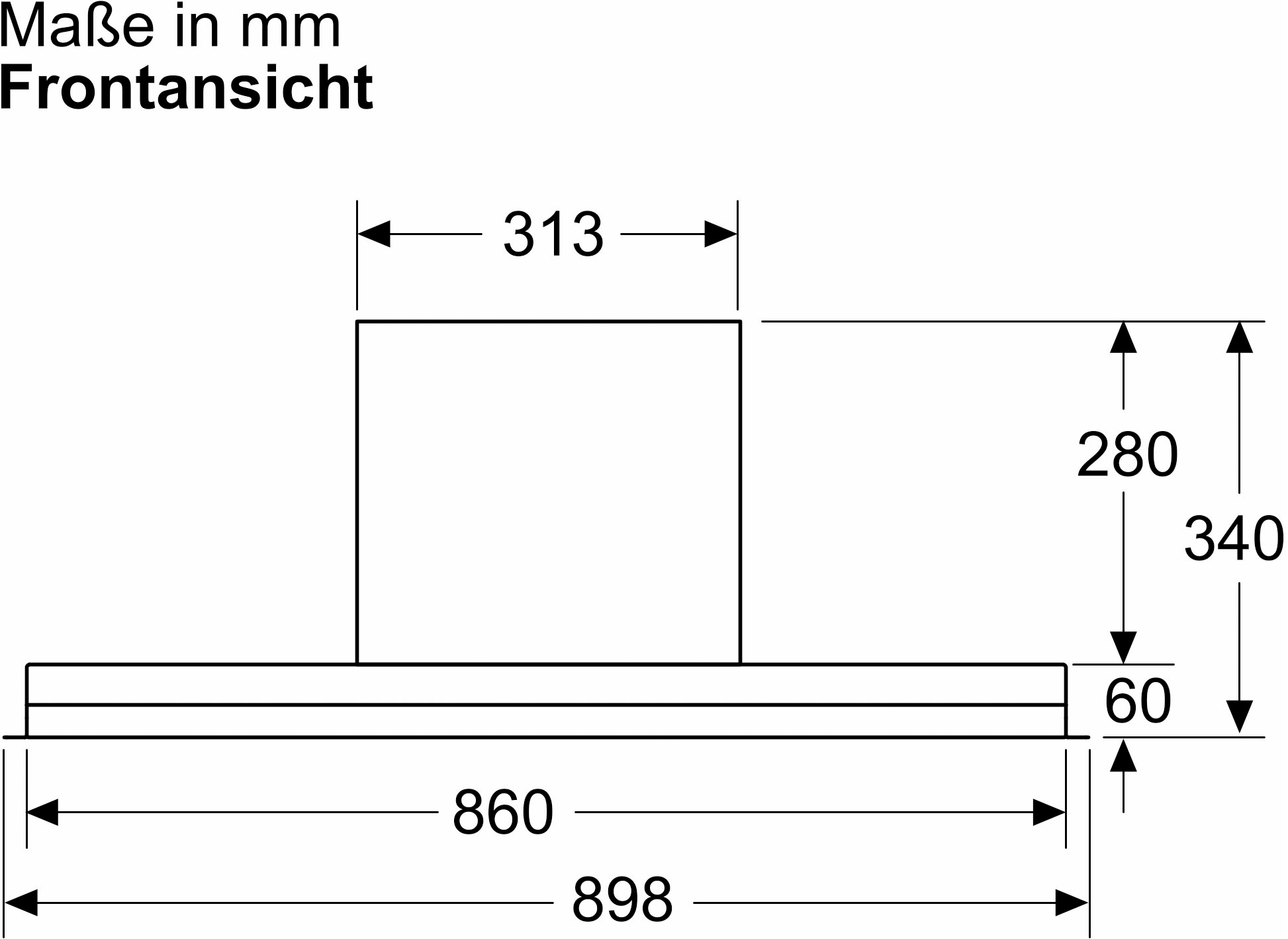 BOSCH Lüfterbaustein »DBB95CC60« Serie Serie 4