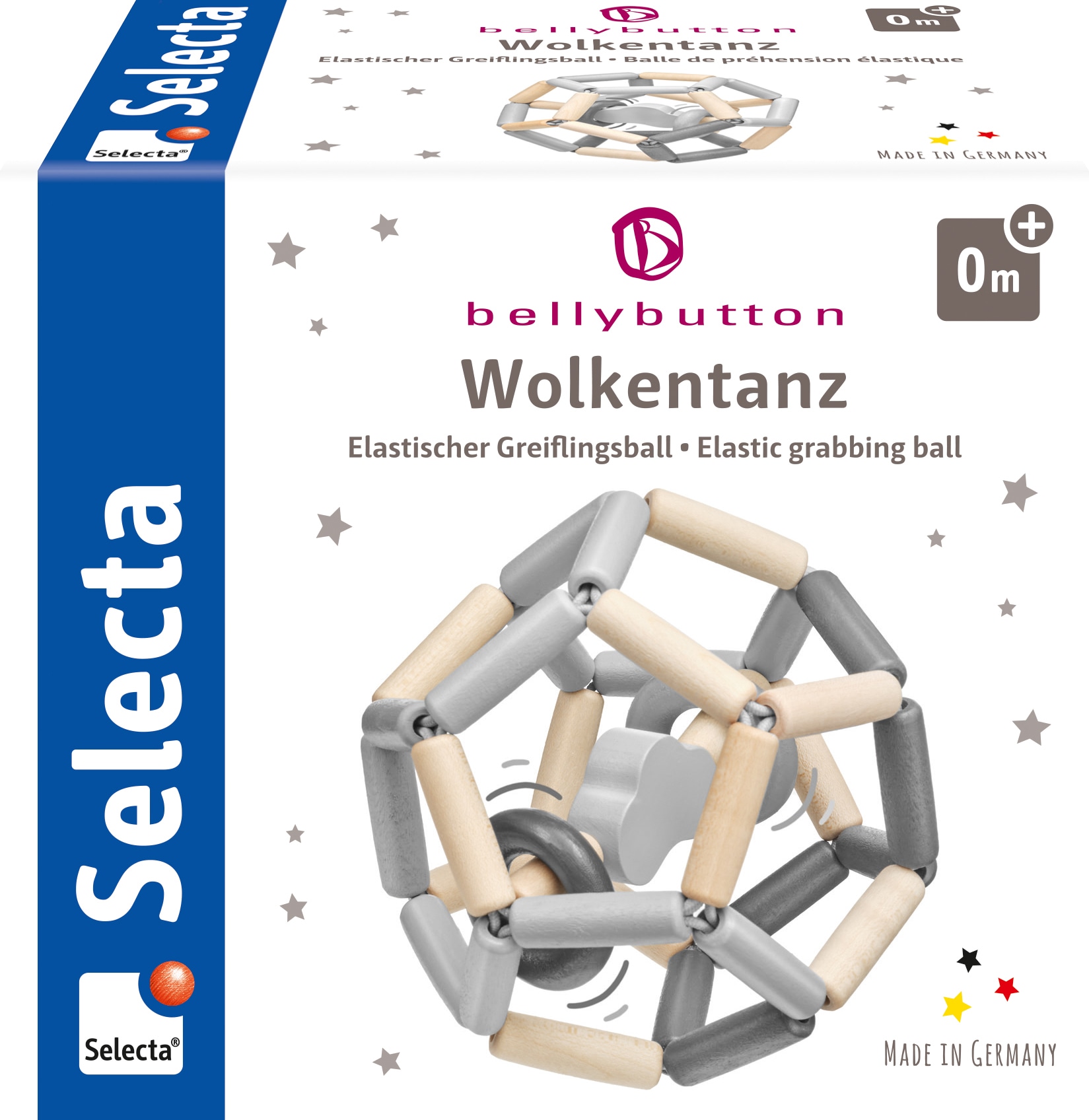 Selecta Greifspielzeug »bellybutton by Selecta, Greiflingball Wolkentanz«, Made in Germany