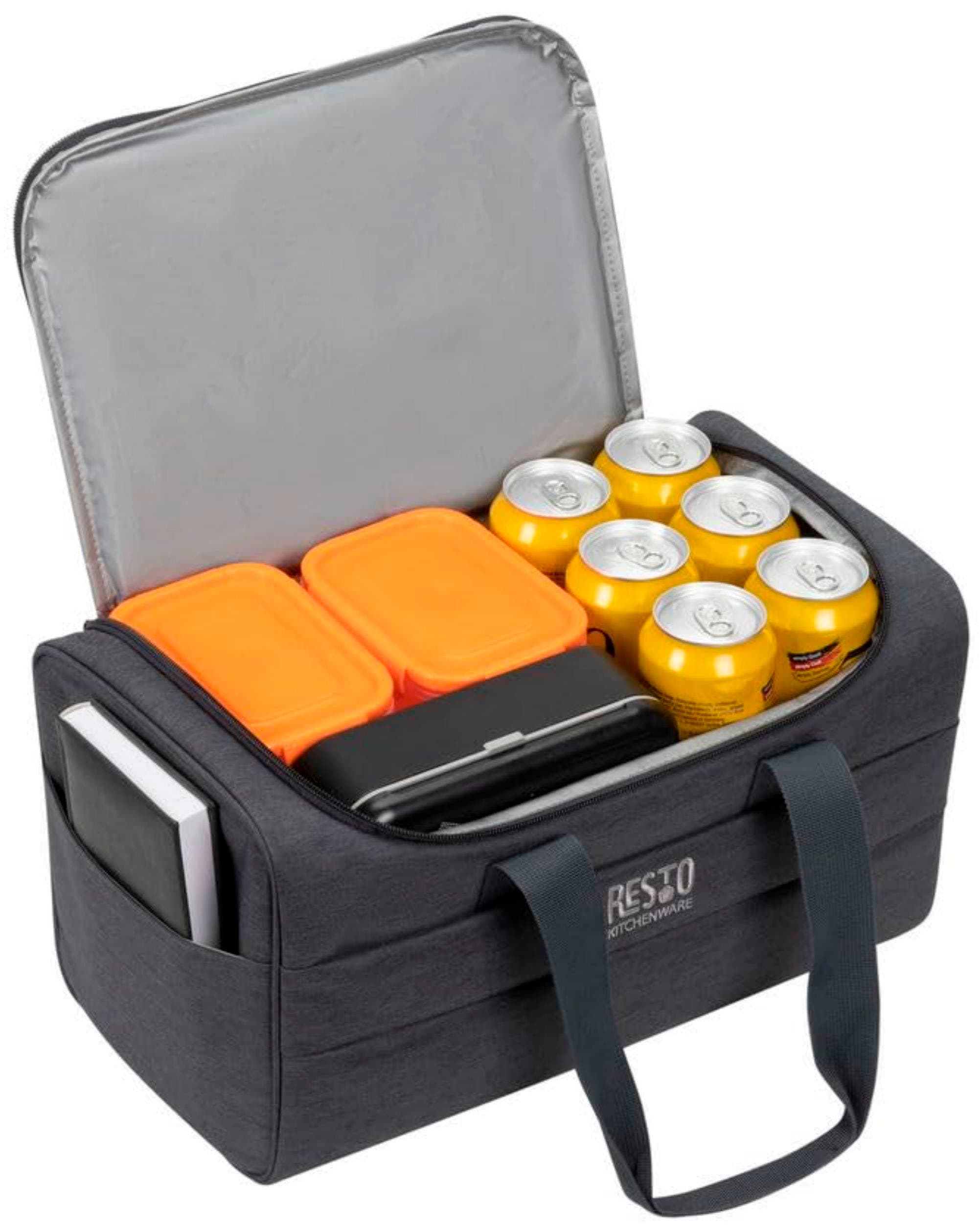 RESTO Kitchenware Kühltasche »Felis Große Lunchtasche faltbar, sportl. Picknicktasche Thermotasche«, Hermetische Sporttasche, verstellbarer Schultergurt weicher Tragegriff