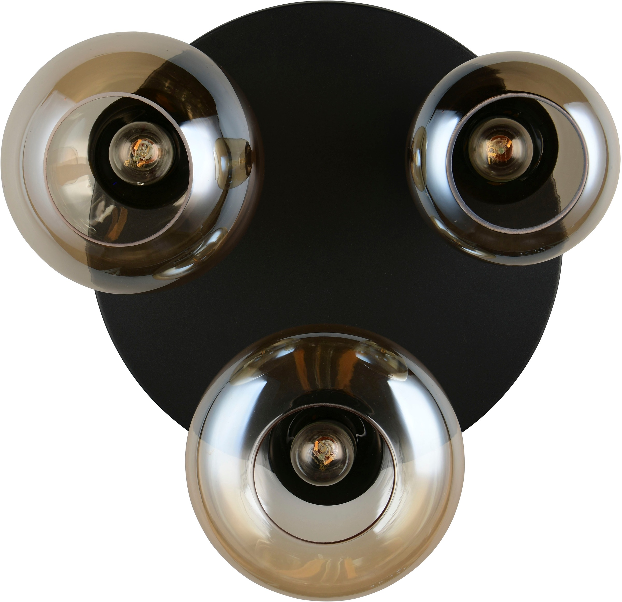 TRIO Leuchten Deckenleuchte »Lumina, Deckenlampe 3-flammig mit Glasschirm, exkl 3x E14 , max 10W« E14 1 Stk. warmweiß - kaltweiß Ø 49 cm Höhe 25 cm, spiegelnde Glas Lampenschirme in 3 modernen Formen