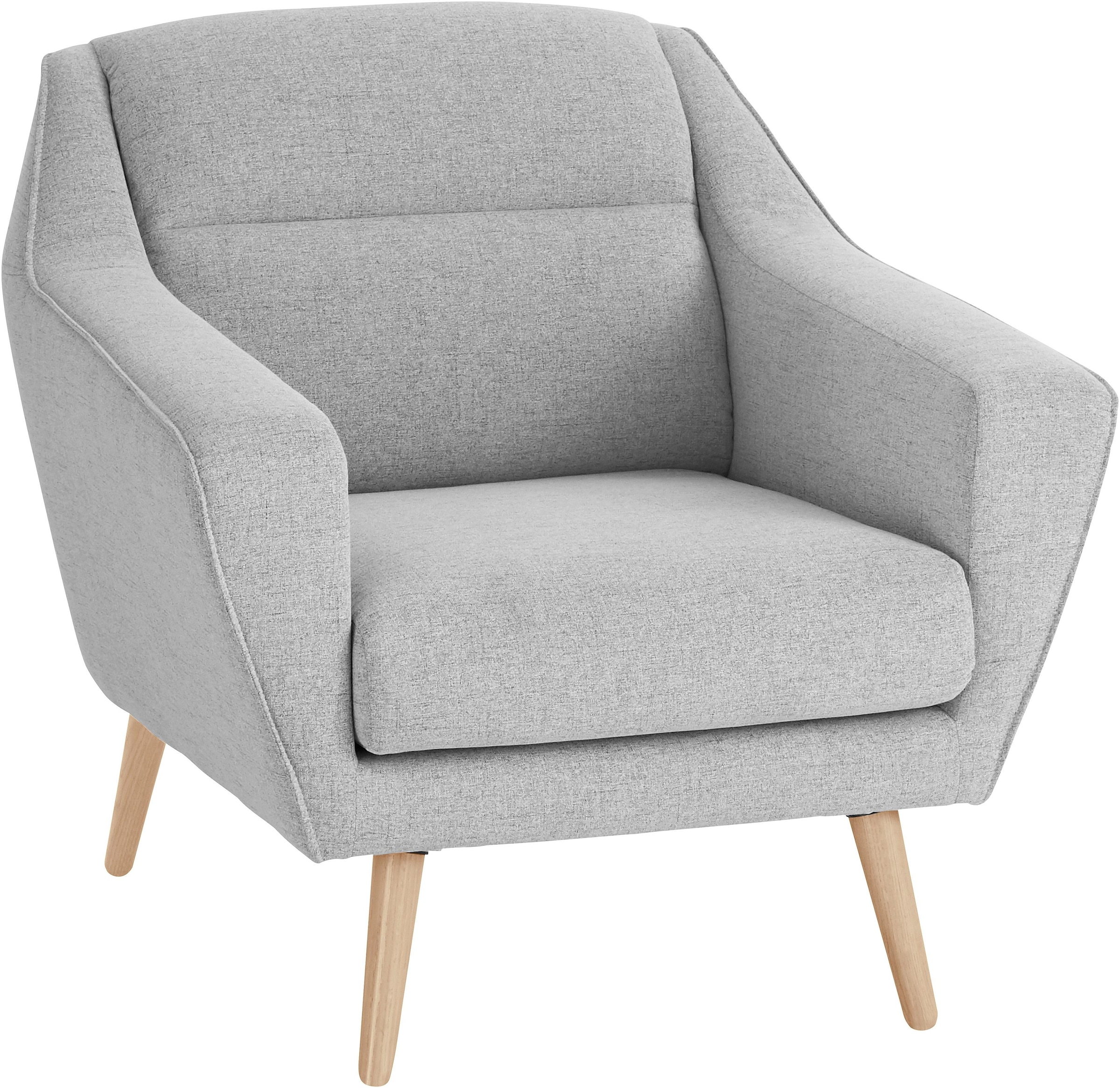 andas Sessel »Bille«, mit Naht im Rückenkissen und Eiche-Beinen, Design by Morten Georgsen