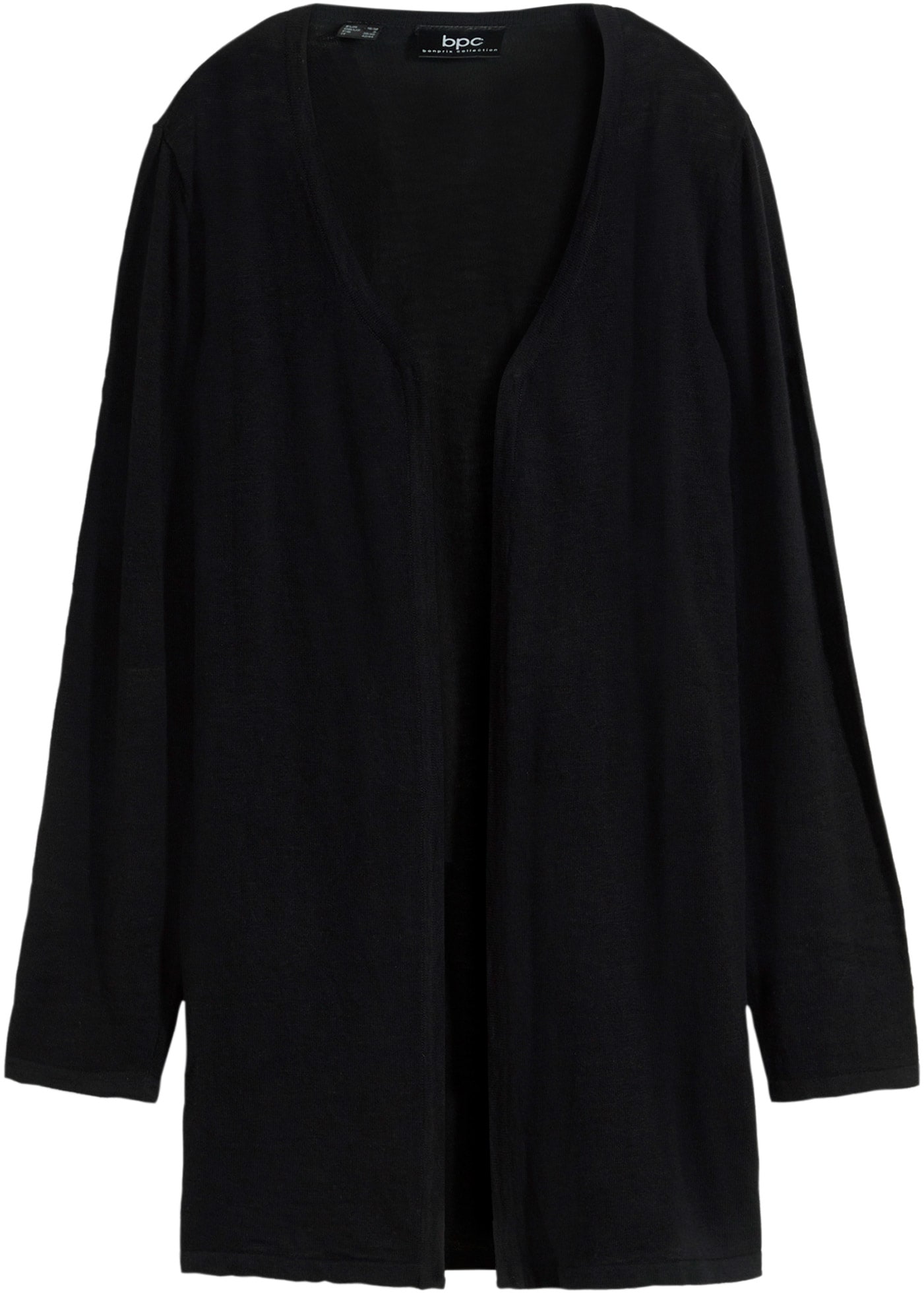 bonprix Strickjacke Strickjacke aus reiner Baumwoll-Slub Qualität