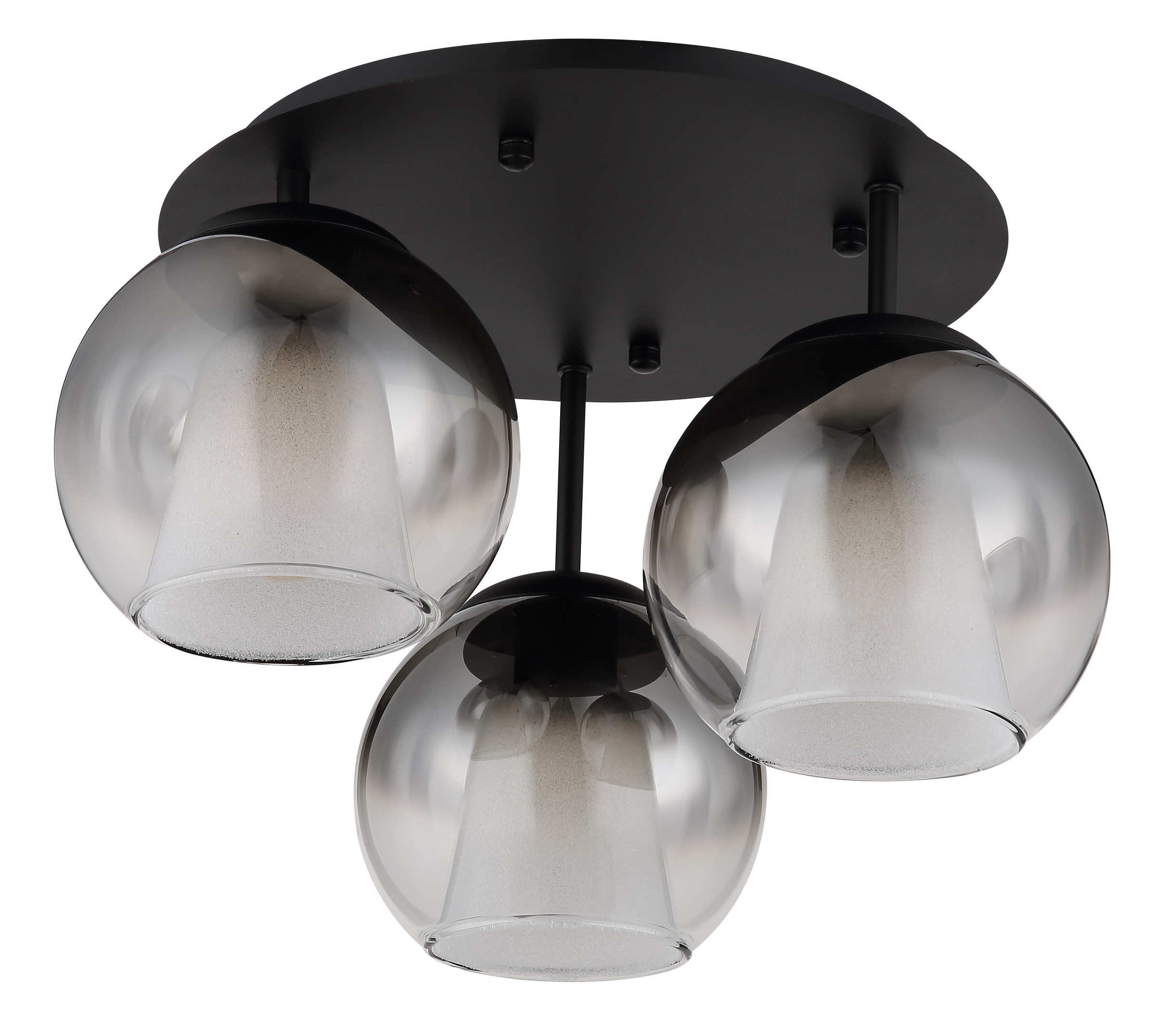 GLOBO LIGHTING Deckenleuchte »BARRY«, Leuchtmittel E27 | ohne Leuchtmittel, Deckenlampe/Glaskugeln/Glas rauchfarben/Wohnbereich