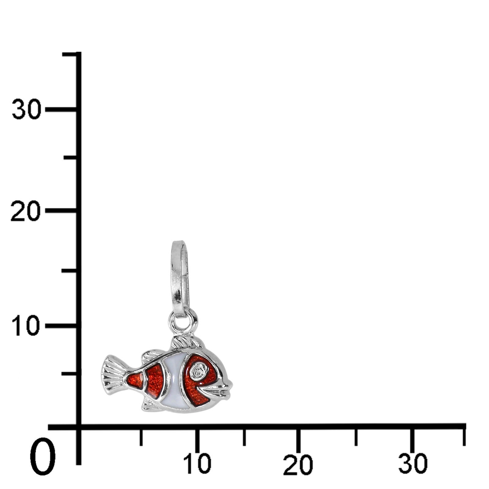 OSTSEE-SCHMUCK Kettenanhänger »- kleiner Fisch - Silber 925/000 -,«