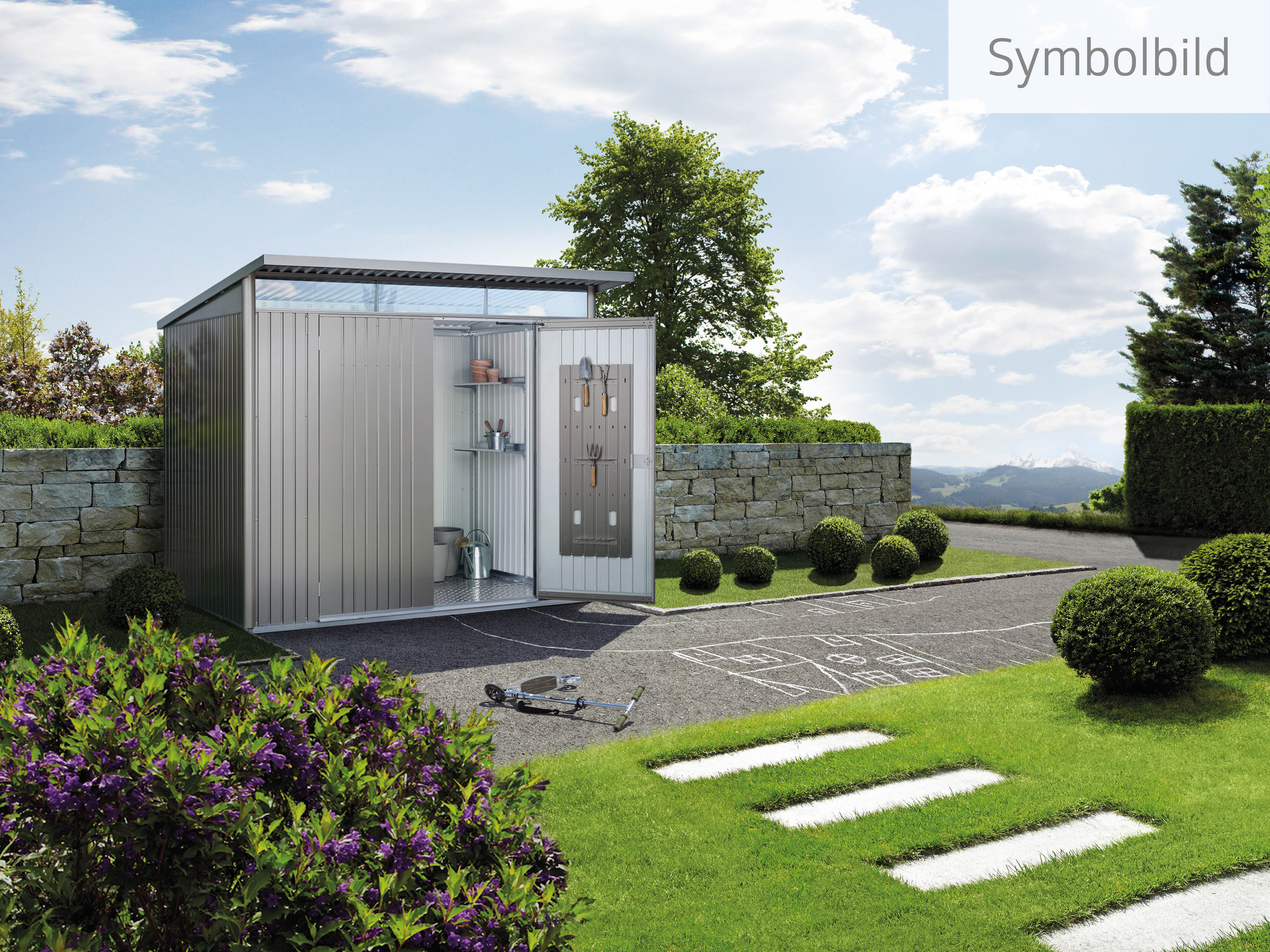 Biohort Gerätehaus "AvantGarde ECO Gr. A7" verschiedene Farben mit Doppeltür