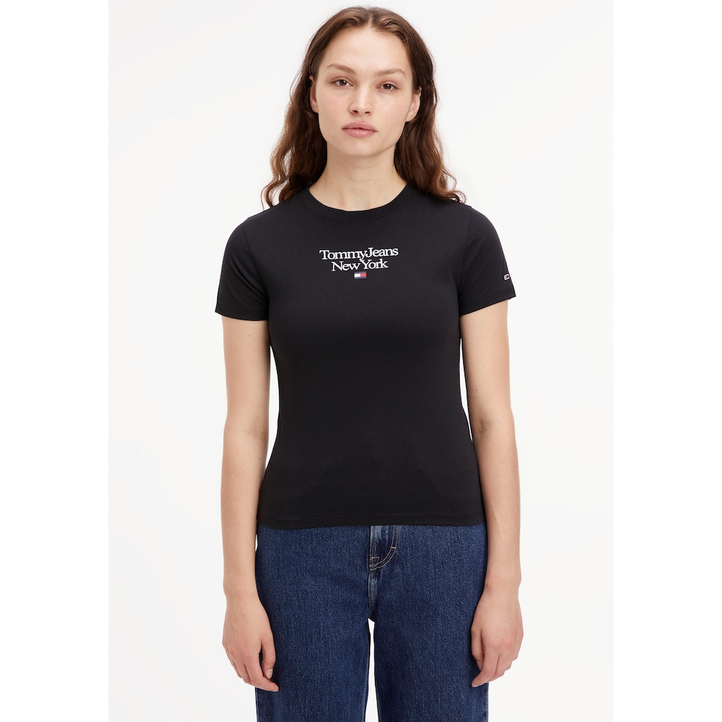 Tommy Jeans Kurzarmshirt »TJW BBY ESSENTIAL LOGO 1 SS«, mit Tommy Jeans Label-Druck auf Brusthöhe