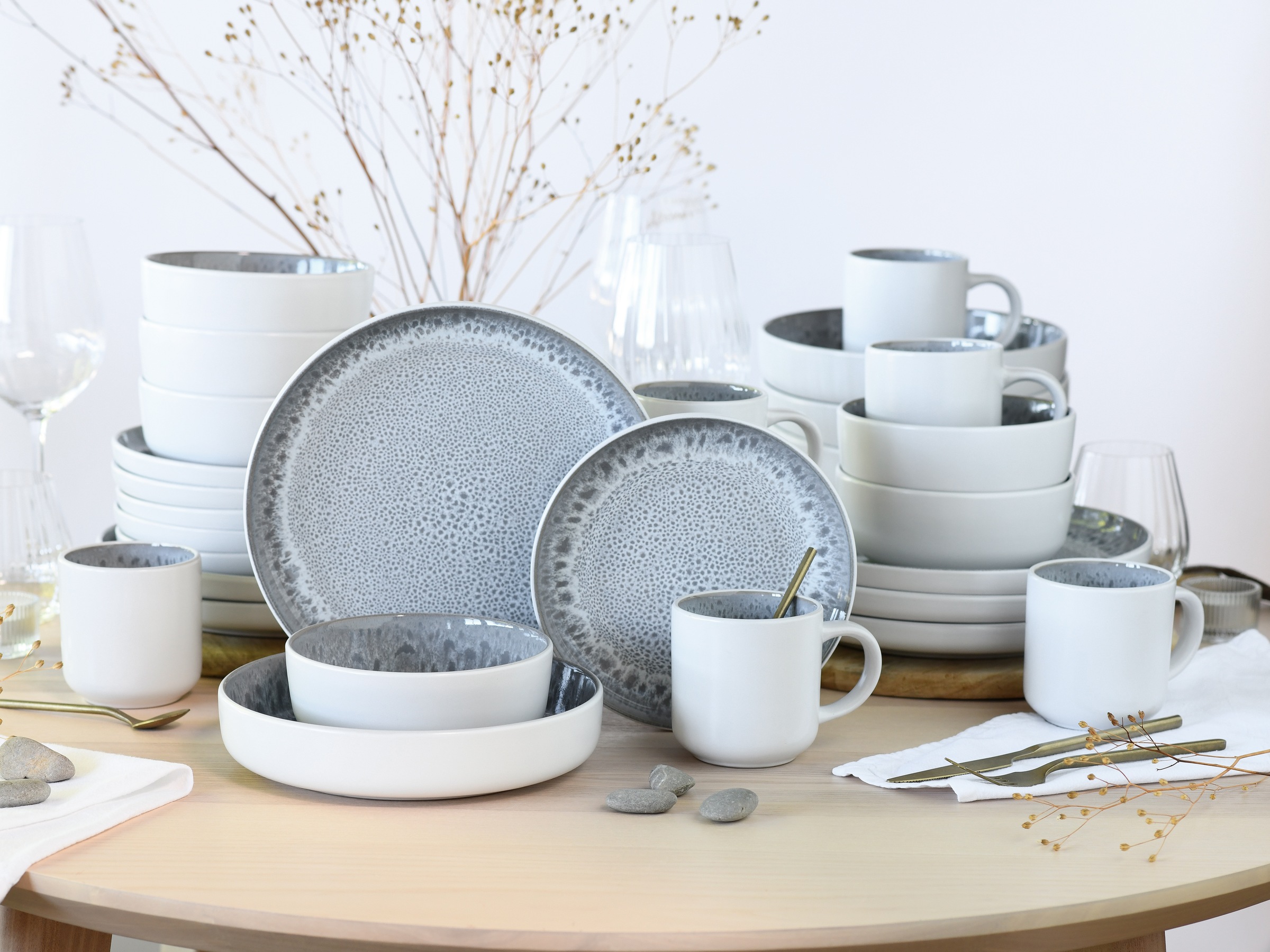 OTTO home Kombiservice "modernes Geschirr-Set, Service Lykk" hohe Haltbarke günstig online kaufen