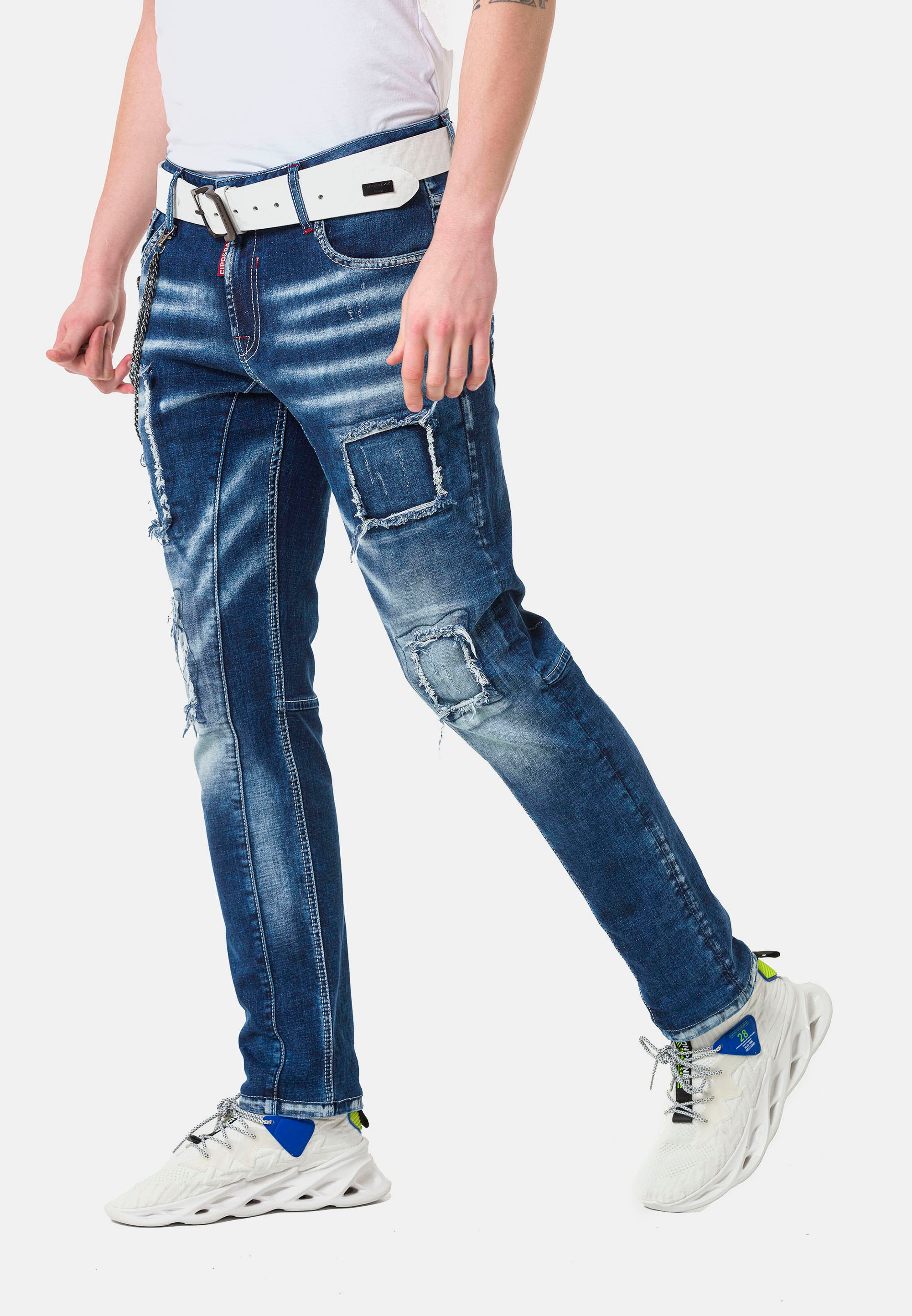 Cipo & Baxx Cipo & Baxx Straight-Jeans im coolen U...