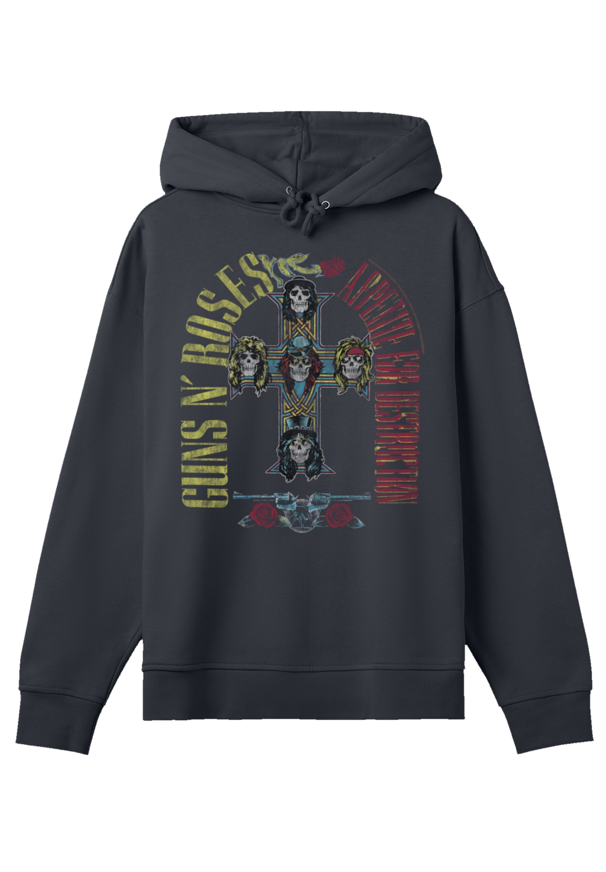 F4NT4STIC Kapuzenpullover »Guns N' Roses Skull Rock Band Merch« Premium Qualität