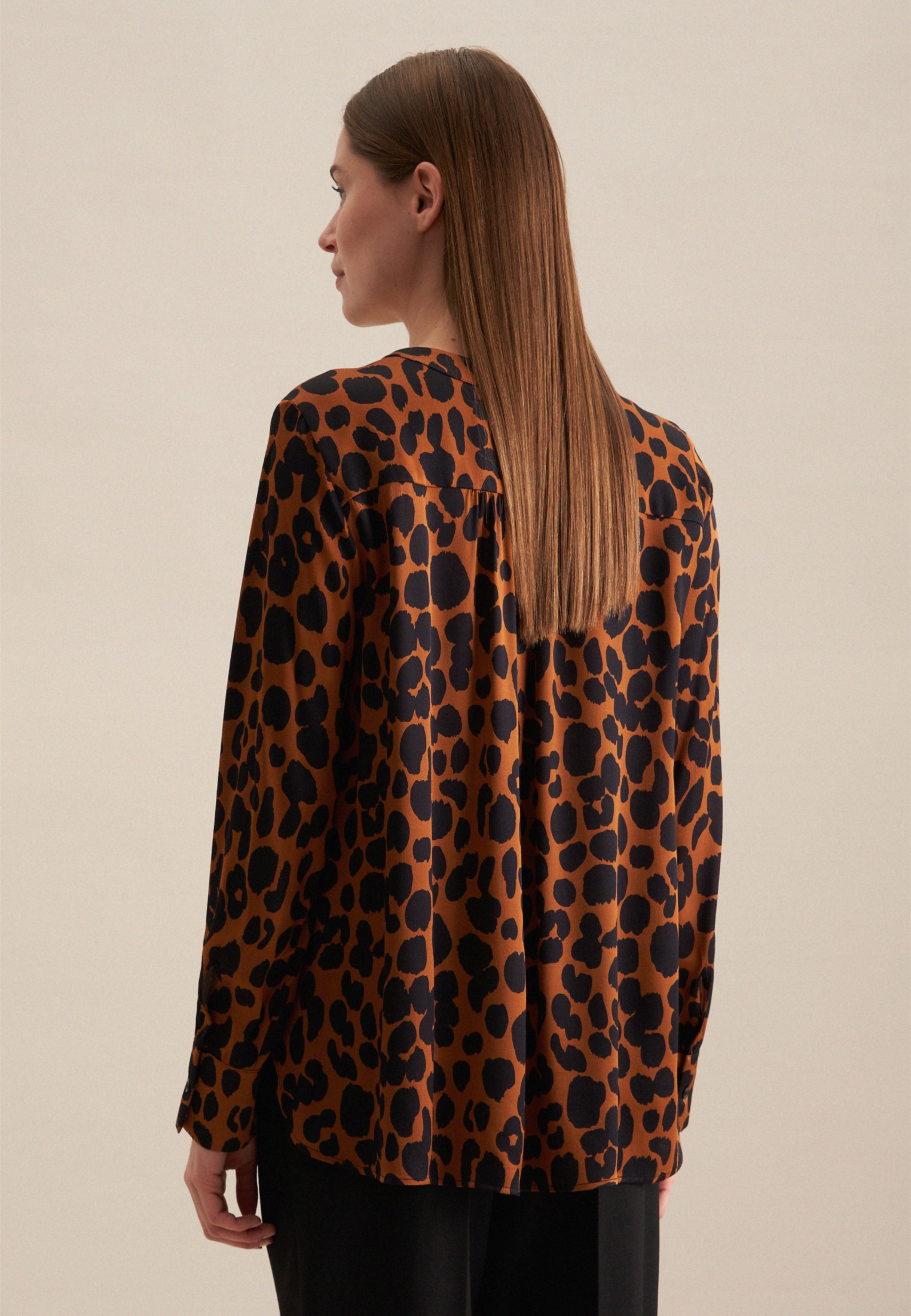 seidensticker Shirtbluse "Schwarze Rose" 1/1 V-Neck Druck günstig online kaufen