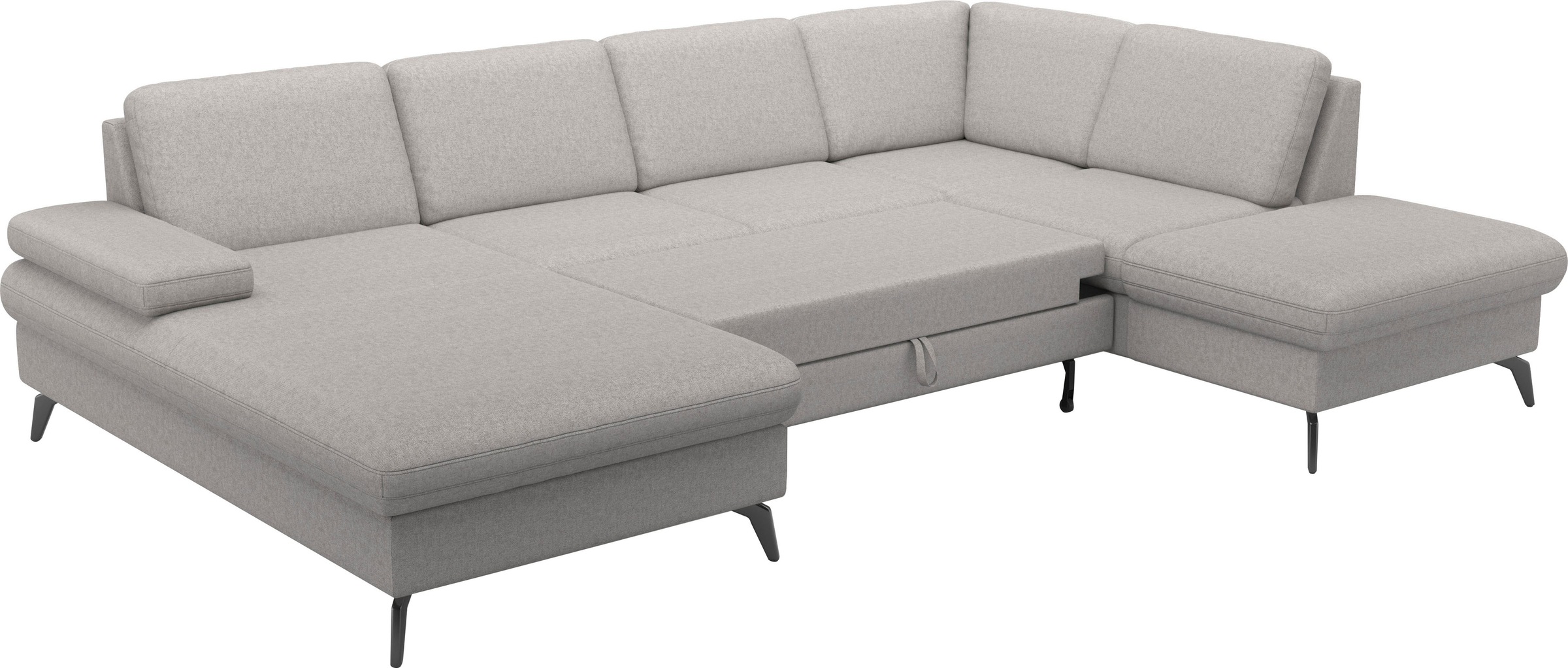 sit&more Wohnlandschaft »Morris Jubi U-Form«, inkl. Armteilfunktion und 1 Zierkissen, wahlweise mit Bettfunktion