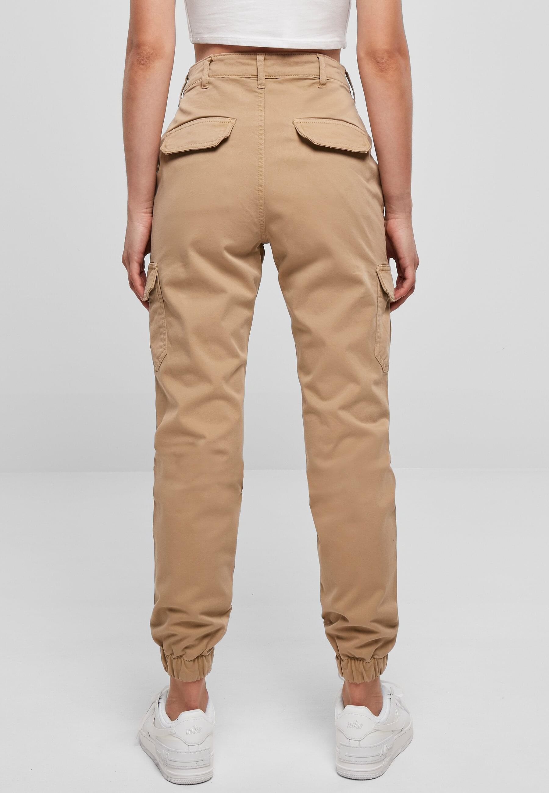 URBAN CLASSICS Cargohose »Urban Classics Damen Ladies High Waist Cargo Pants«, (1 tlg.)