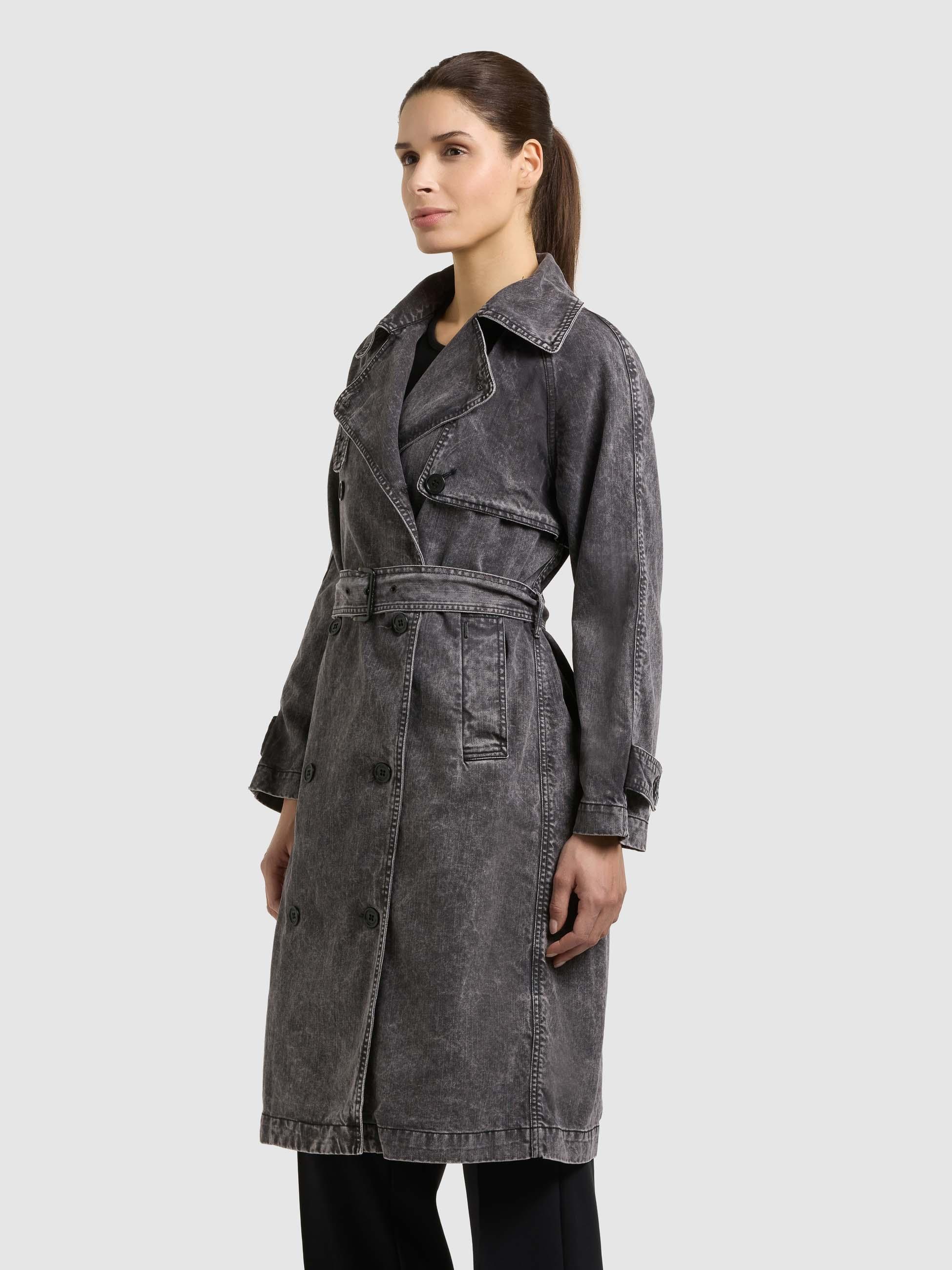 khujo Trenchcoat "Enza" Damen Übergangsmantel in Jeans-Optik günstig online kaufen