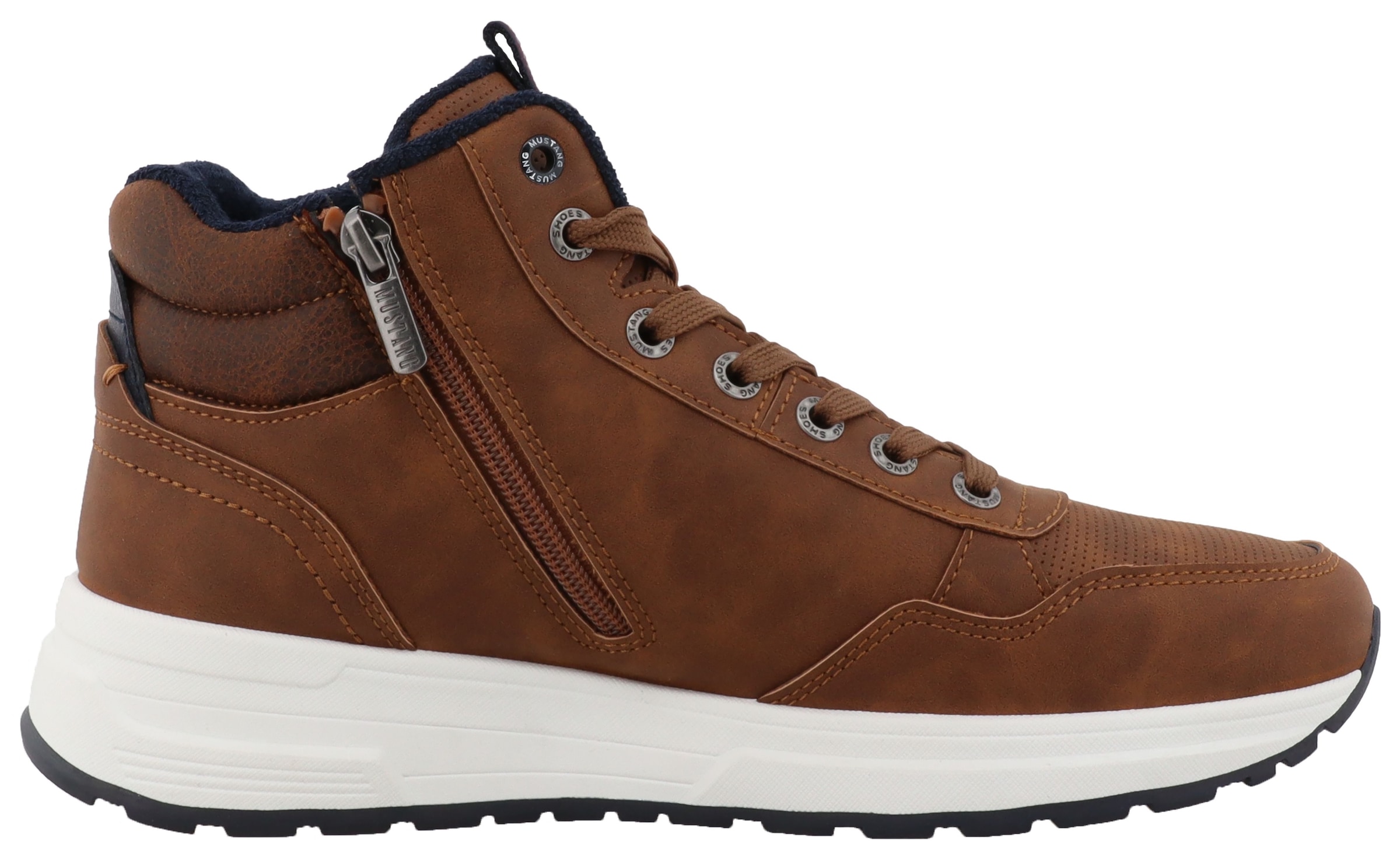 Mustang Shoes Winterboots »Luciano«, High Top Sneaker, Schnürboots mit Warmfutter