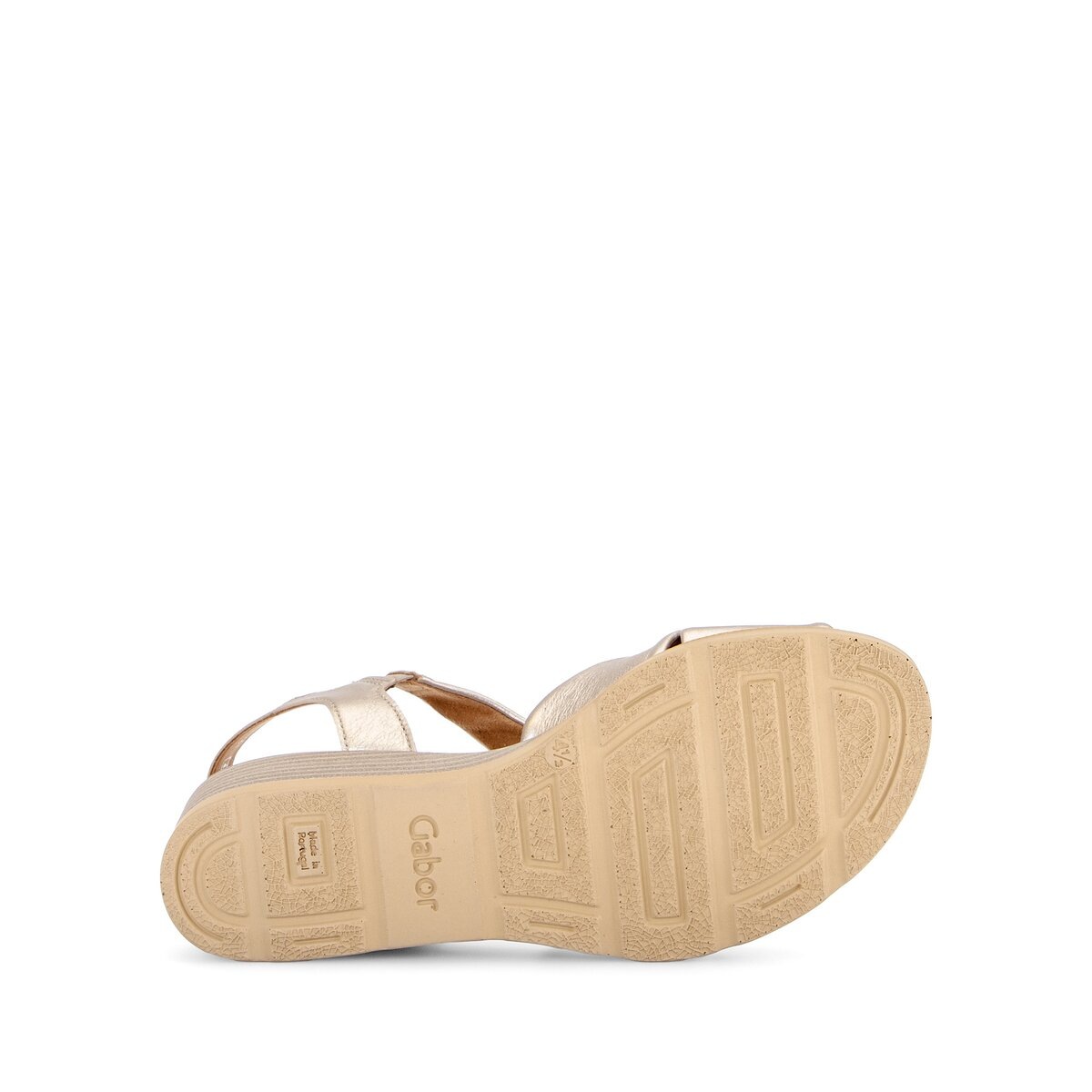 Keilsandalette GABOR "Keilsandalette", Damen, Gr. 39, gold, Schuhe 3