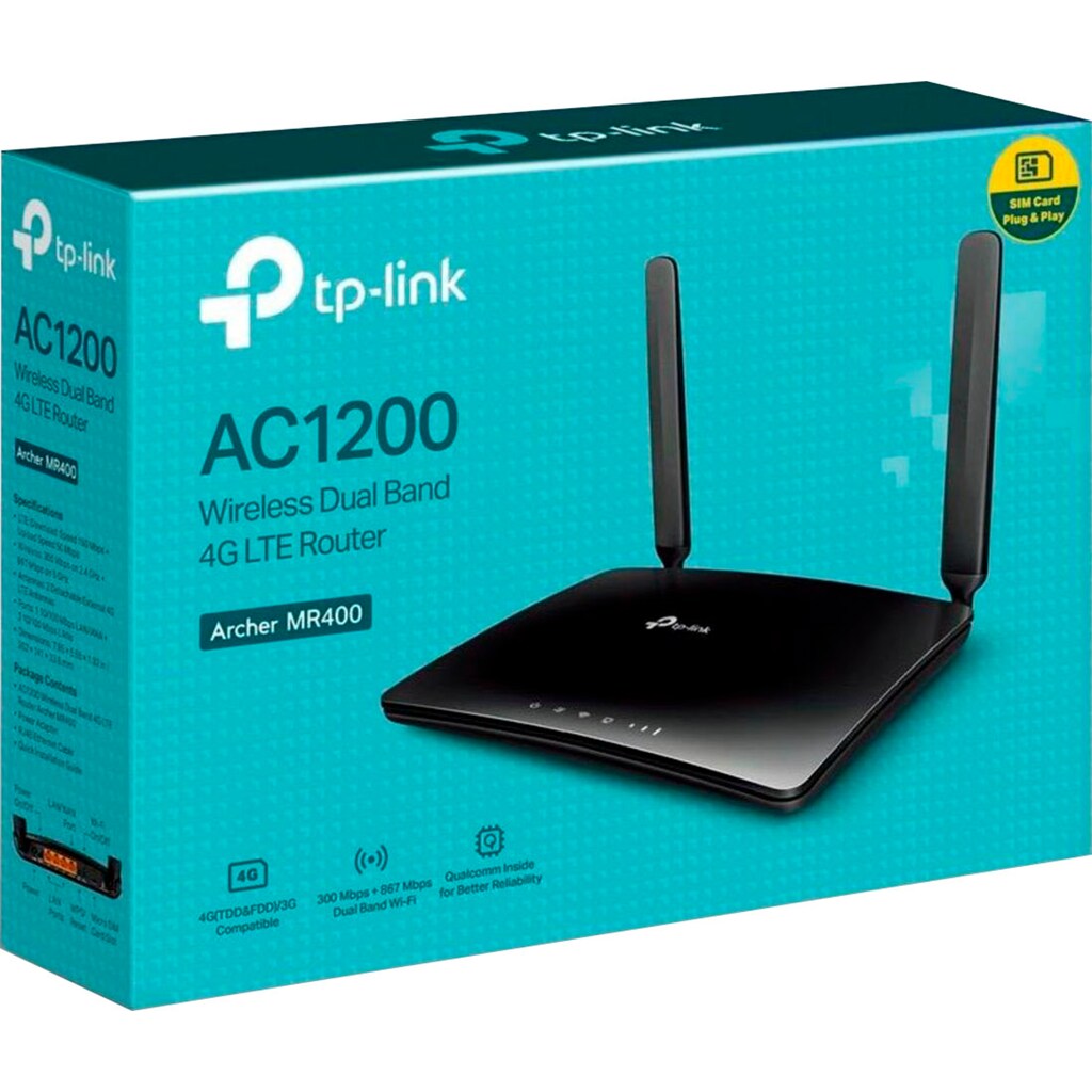 TP-Link WLAN-Router »Archer MR400 AC1350 WLAN LTE (3G & 4G)«