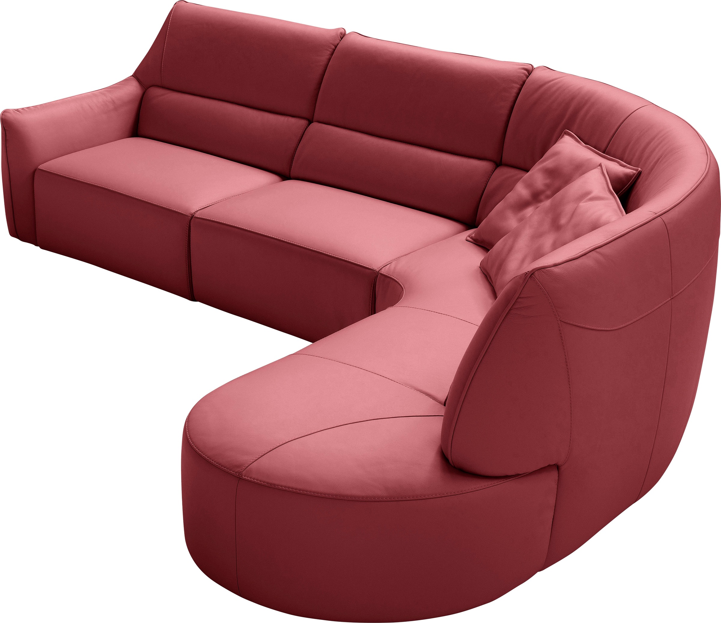 Thumbnail - Egoitaliano Ecksofa "Puffy, extravagant & edel, Retro Designsofa, hoher Sitzkomfort, L-Form" mit Ottomane, wahlweise mit...