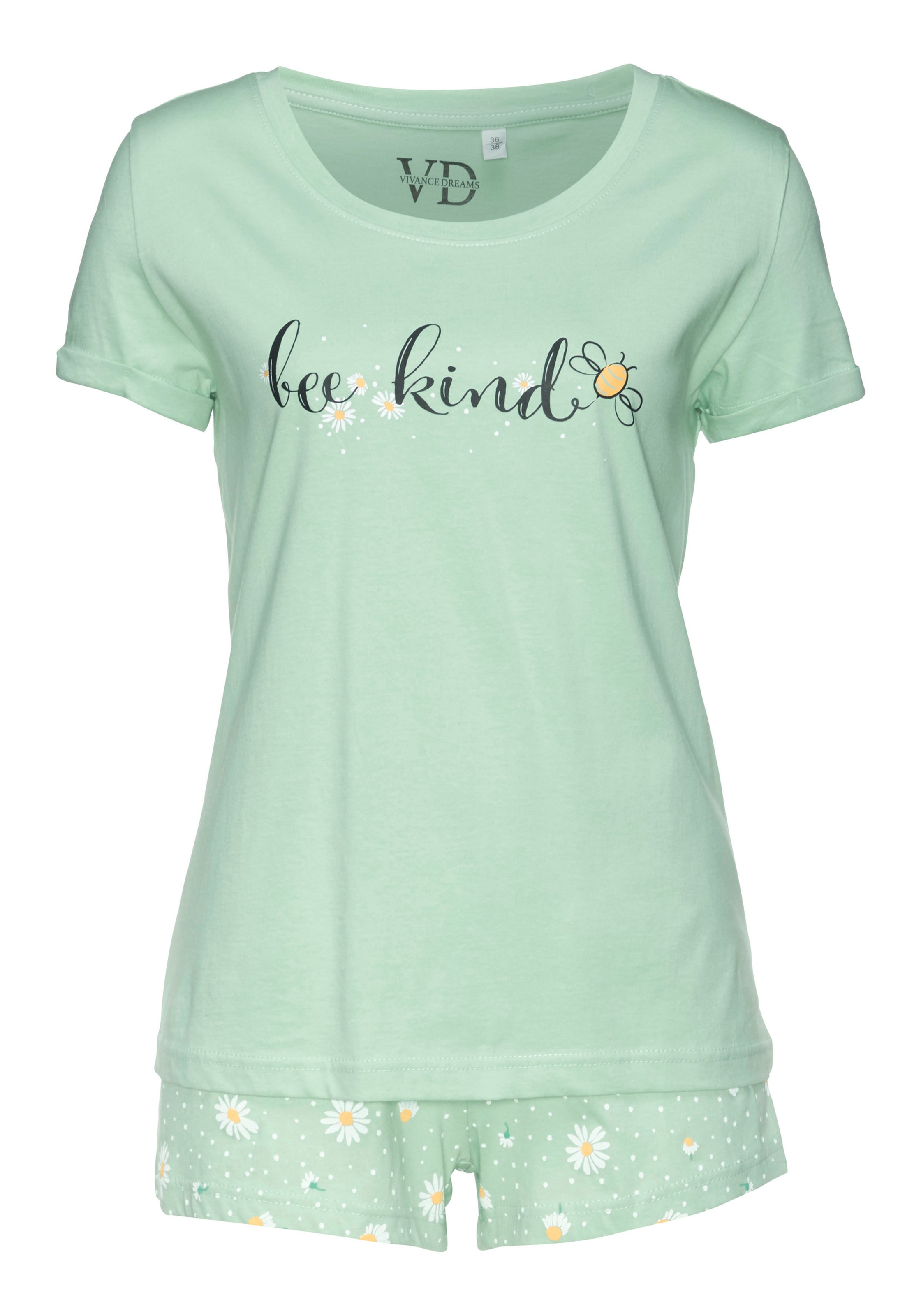 Vivance Dreams Shorty, 2 Stk. mit Gänseblümchen-Druck günstig online kaufen