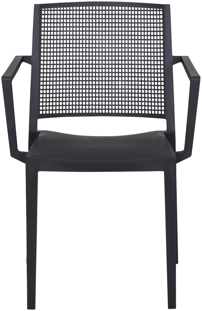 Siena Garden Gartensessel »Square 2er Set Stapelsessel anthrazit« Set, 2 Stk. tlg. Gestell, Polypropylen/Glasfaser