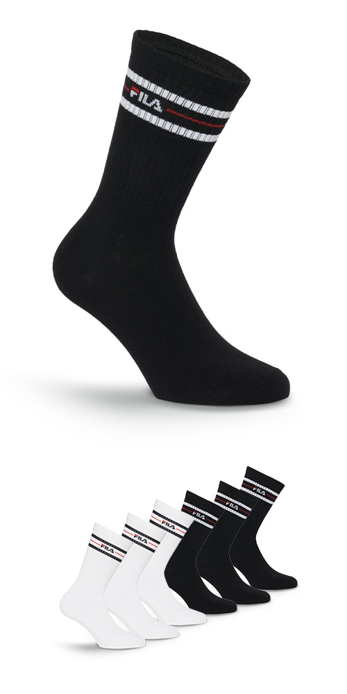 Fila Socken "UNISEX LIFESTYLE PLAIN SOCKS" 6 Paar tlg. mit eingestricktem L günstig online kaufen