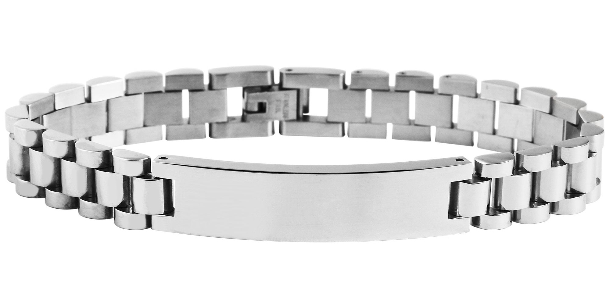 ADELIA ́S Damen Gliederarmband "Armband – Gliederarmband aus Edelstahl 21 cm", 21cm, Edelstahl, silber, Edelstahl, Armbänder, Ideal als Geschenk –