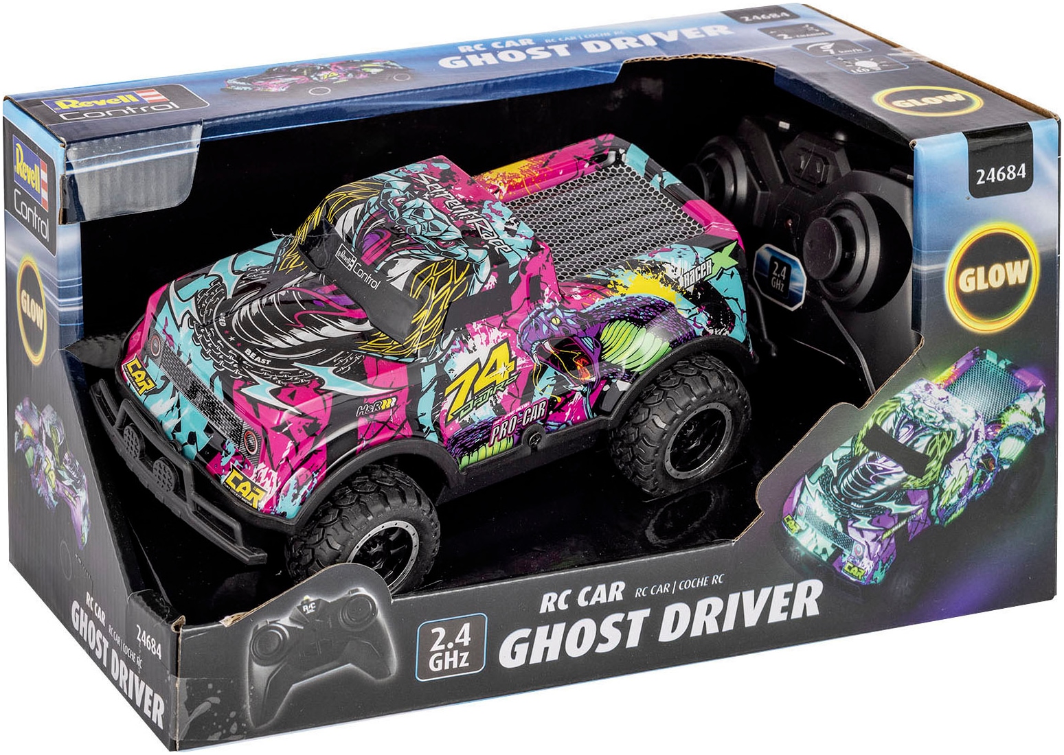 Revell® RC-Monstertruck »Revell® control, Ghost Driver, 2,4 GHZ, lila«, mit LED-Beleuchtung