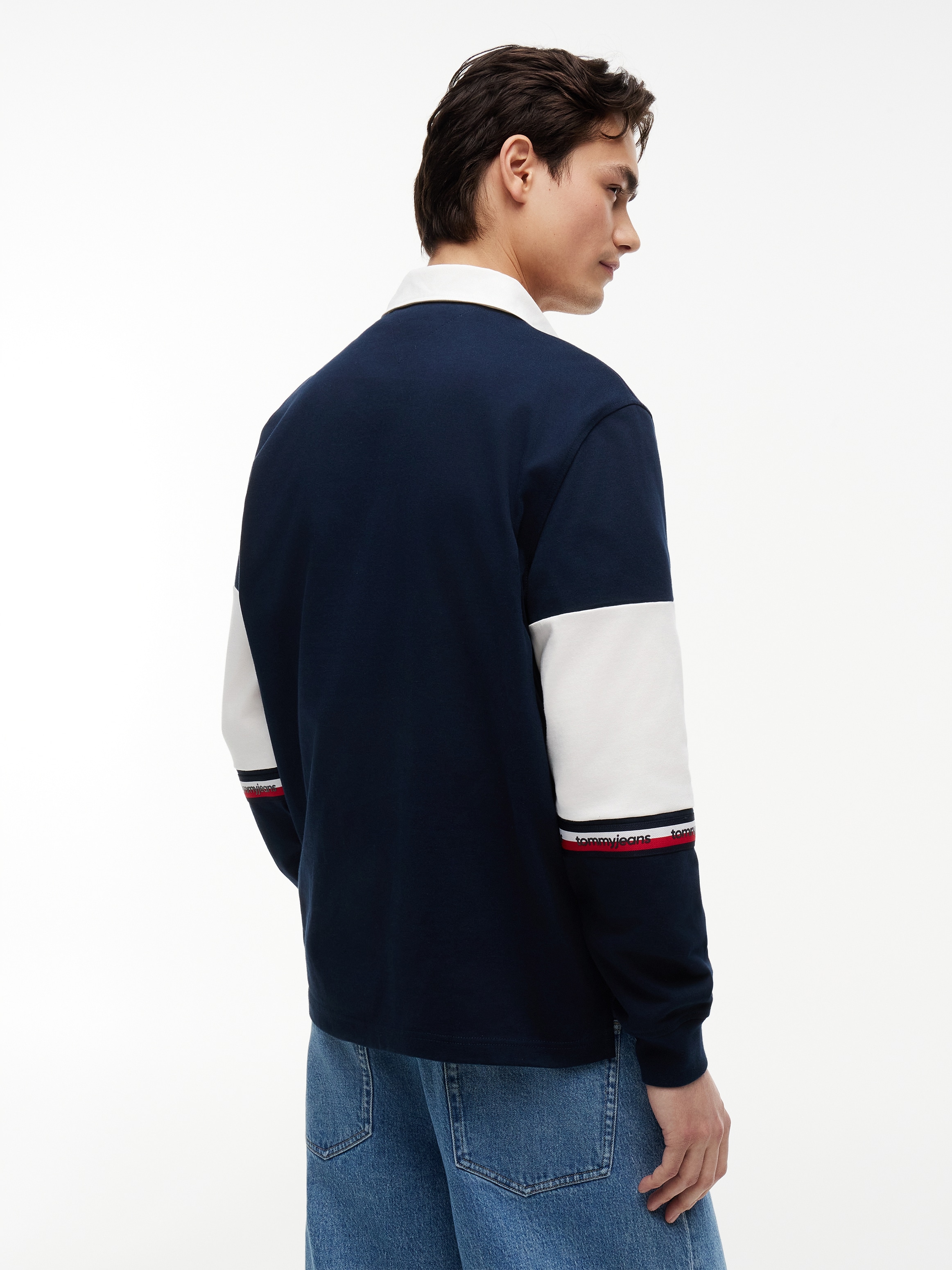 Tommy Jeans Langarm-Poloshirt »RELAX CBLOCK RUGBY« Relaxed fit mit Polokragen