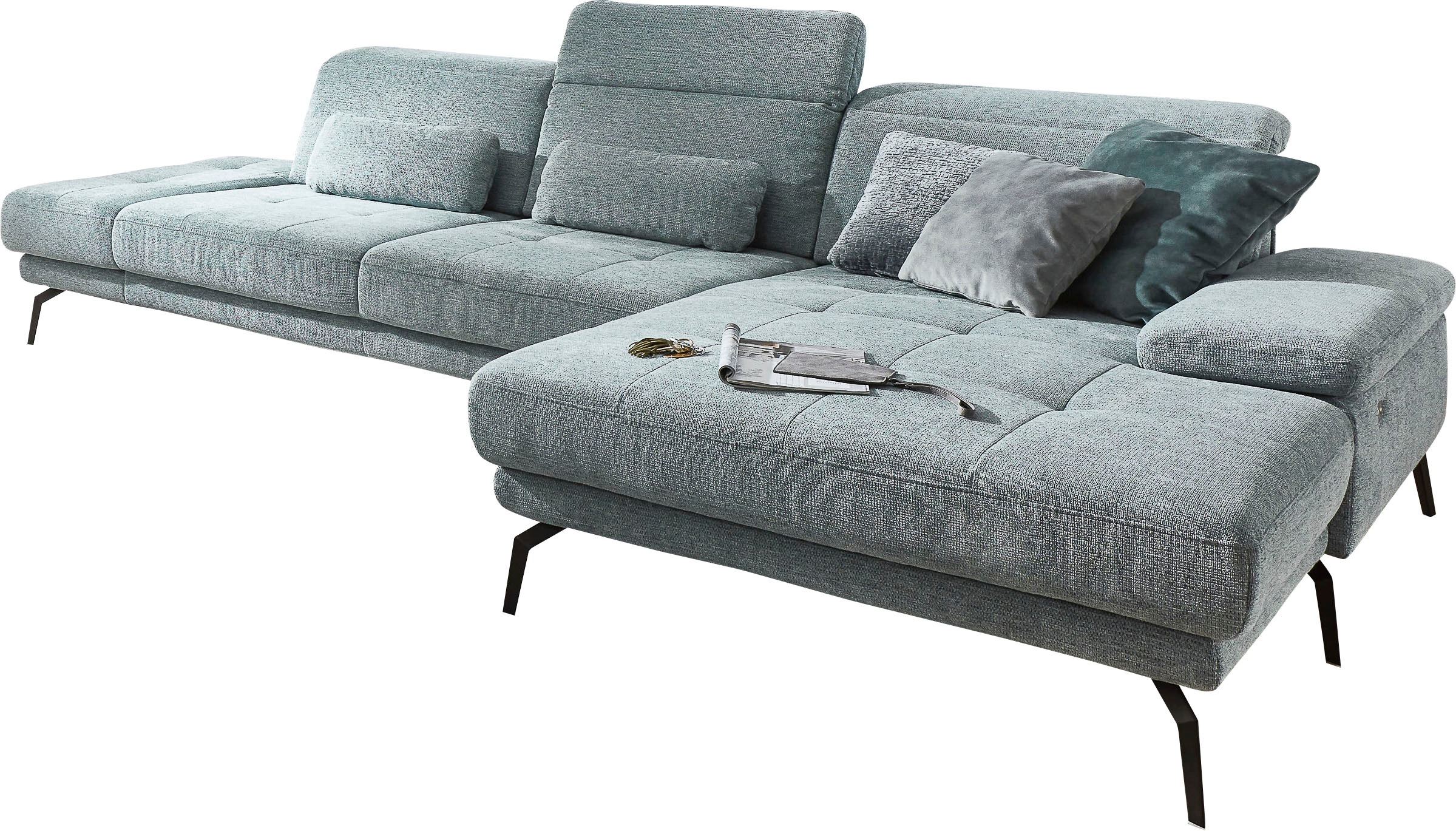 Die PlanBar Ecksofa "MP-IN20126 L-Form mit Federkern-Polsterung", mit Kopft günstig online kaufen