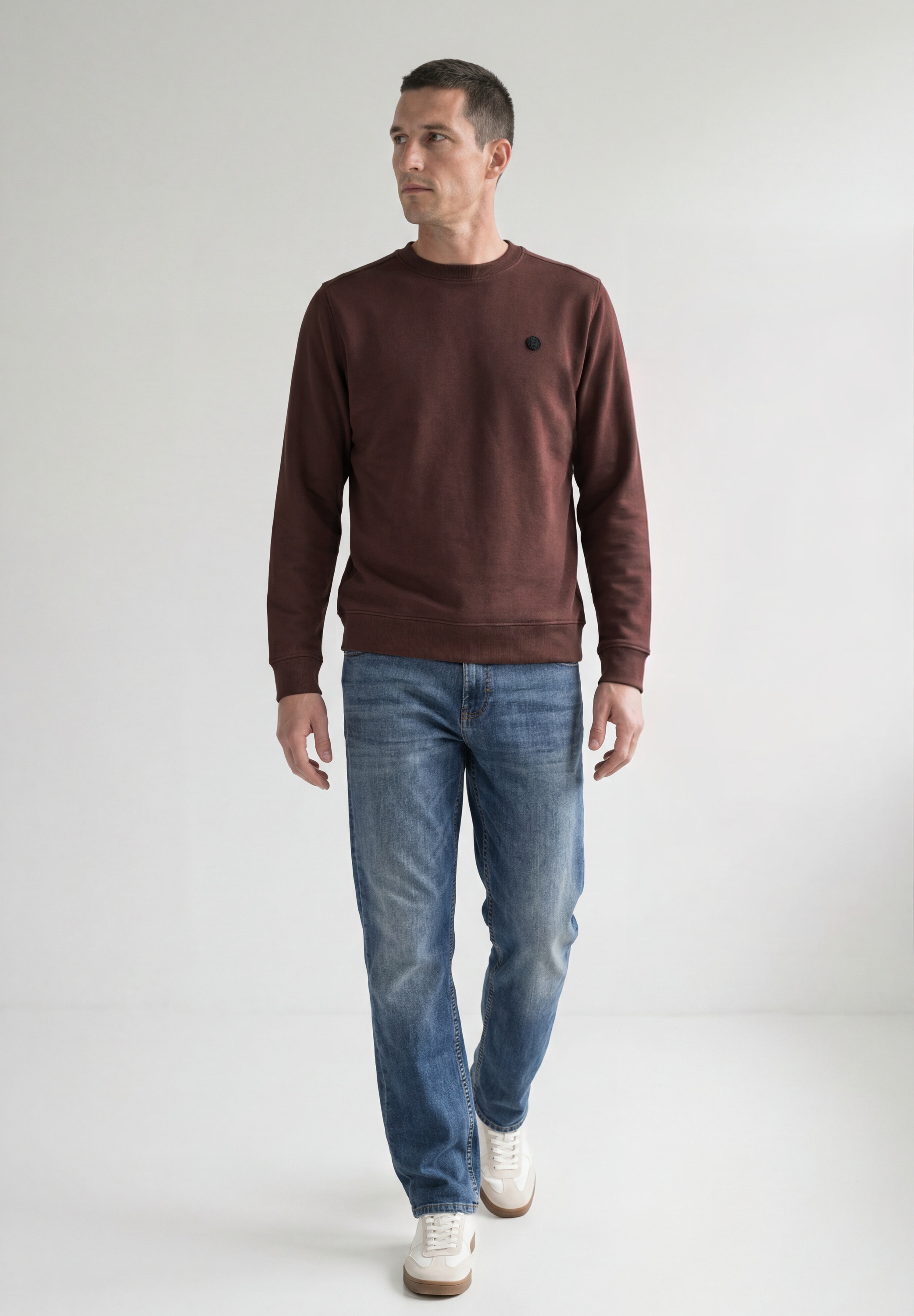 STREET ONE MEN Sweatshirt , in Unifarbe
