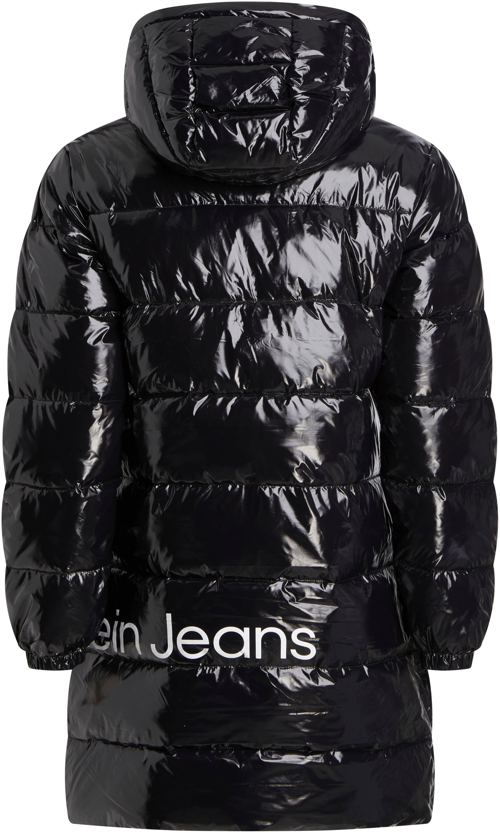 Calvin Klein Jeans JACKET«, FITTED Outdoorjacke | LONG mit Kapuze BAUR »SHINY