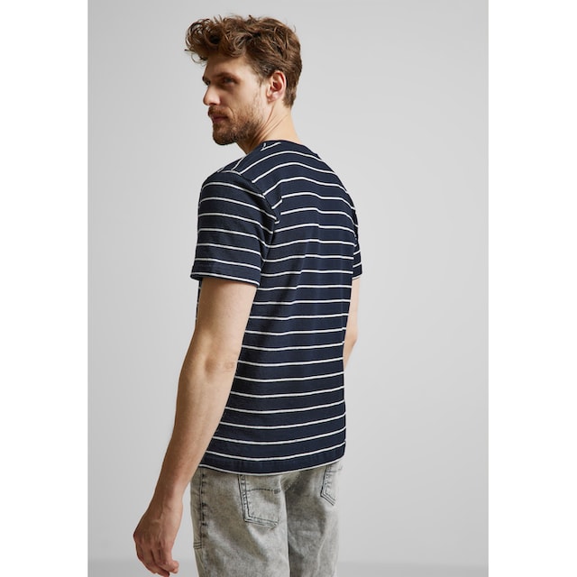 STREET ONE MEN Rundhalsshirt, mit Rundhalsausschnitt ▷ kaufen | BAUR