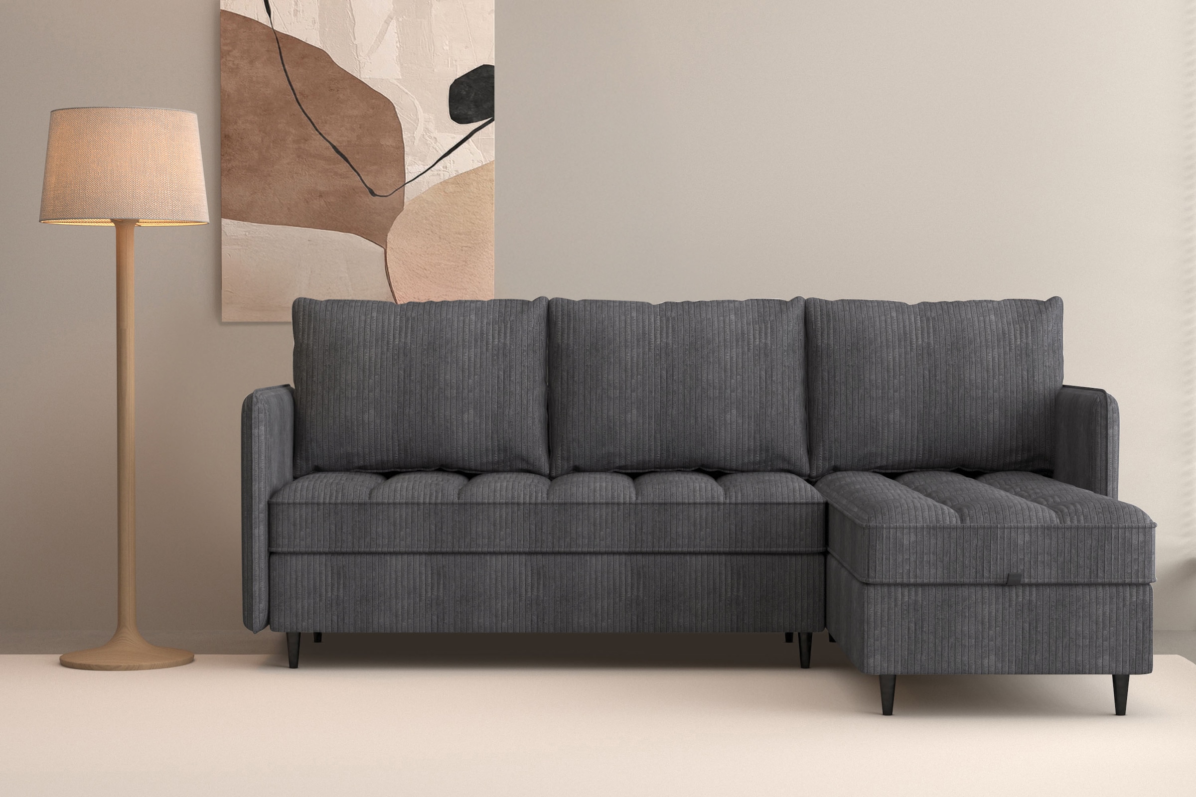Dorel Home Ecksofa "LINDHUS, L-Form, verschiedene Stellvarianten, Modulsofa günstig online kaufen