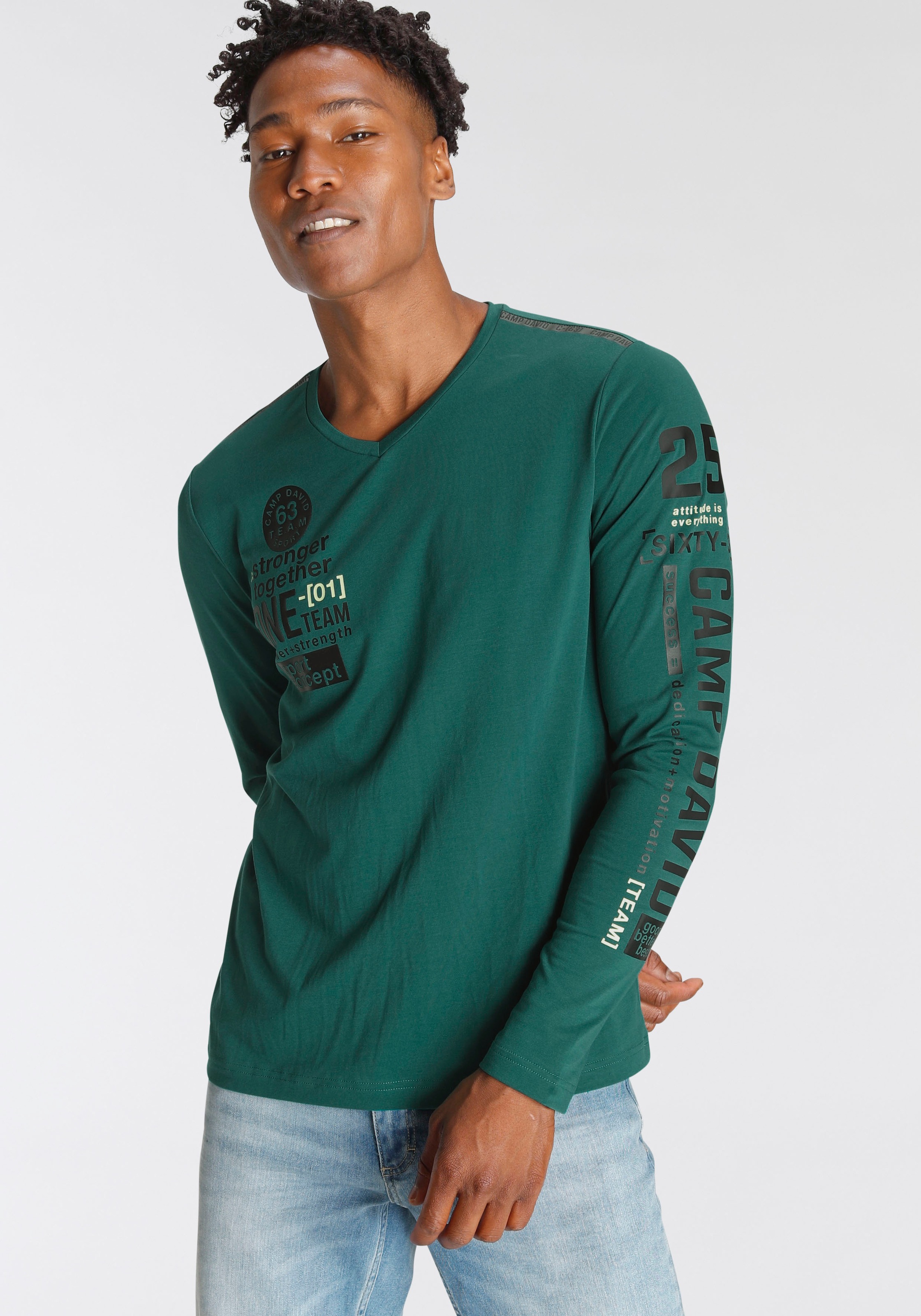 CAMP DAVID Langarmshirt, modisch bedruckt kaufen