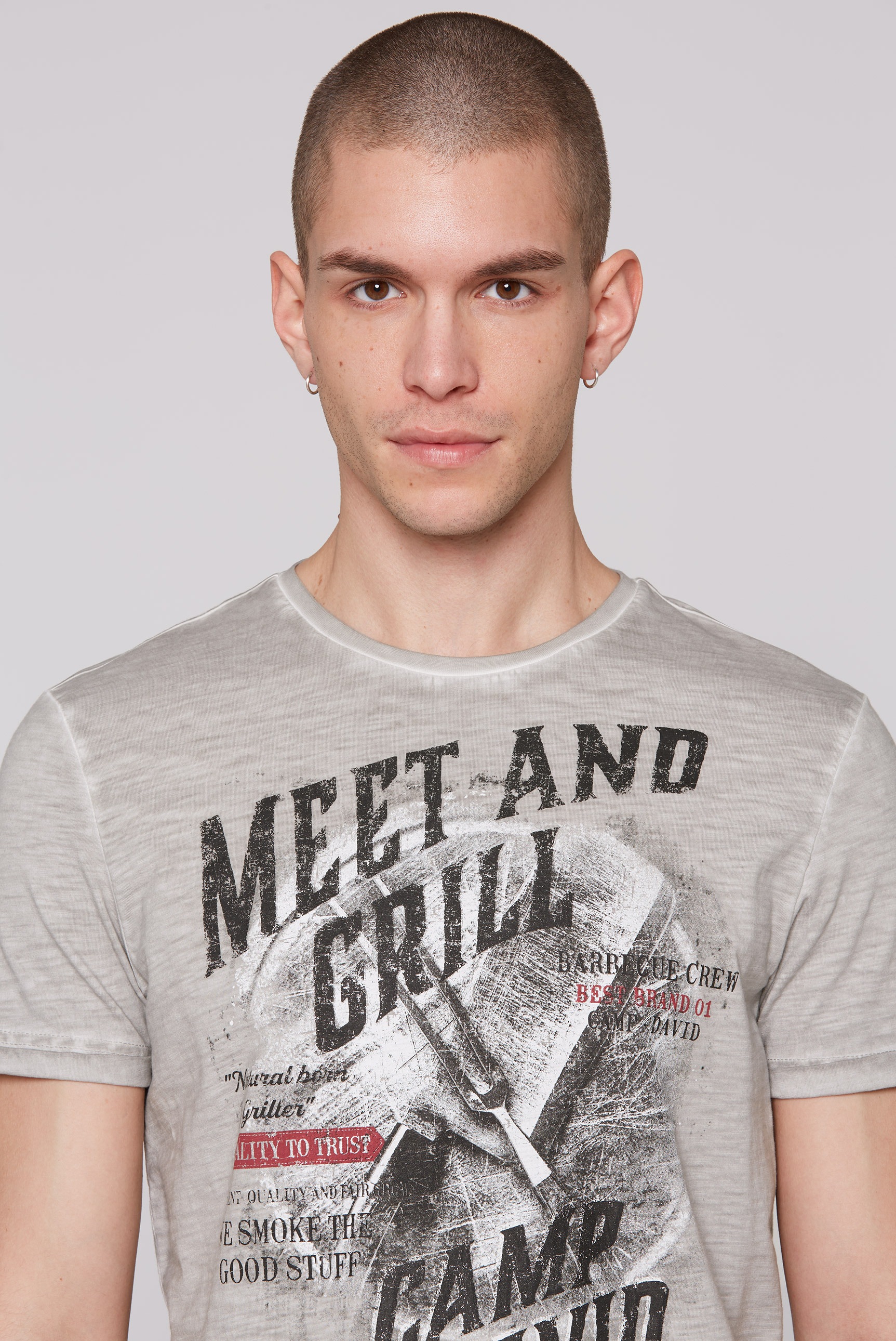 CAMP DAVID Rundhalsshirt, aus Baumwolle
