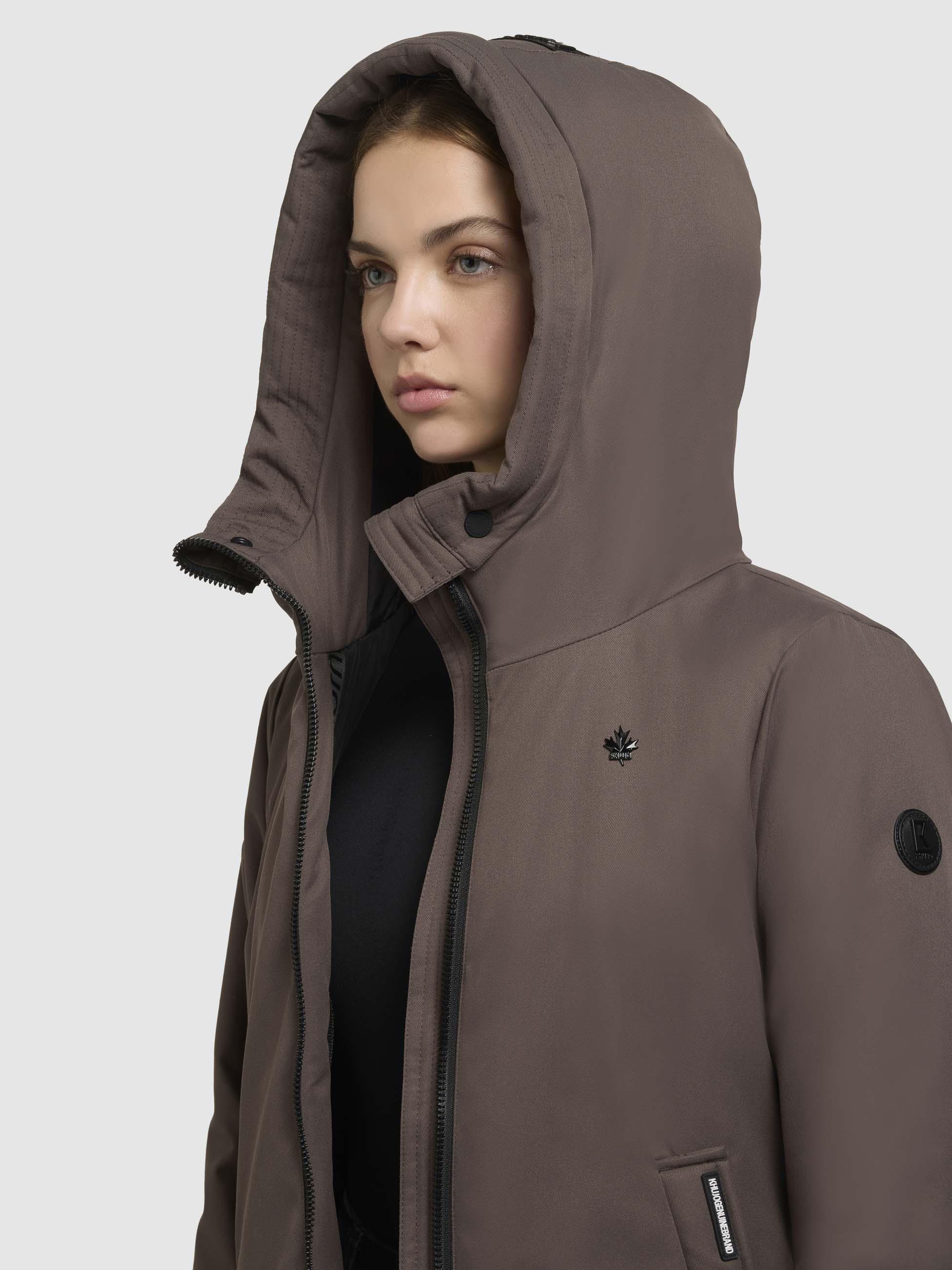 khujo Kurzmantel »Yaak3-YM«, urbaner Damen Parka mit gestepptem Innenfutter