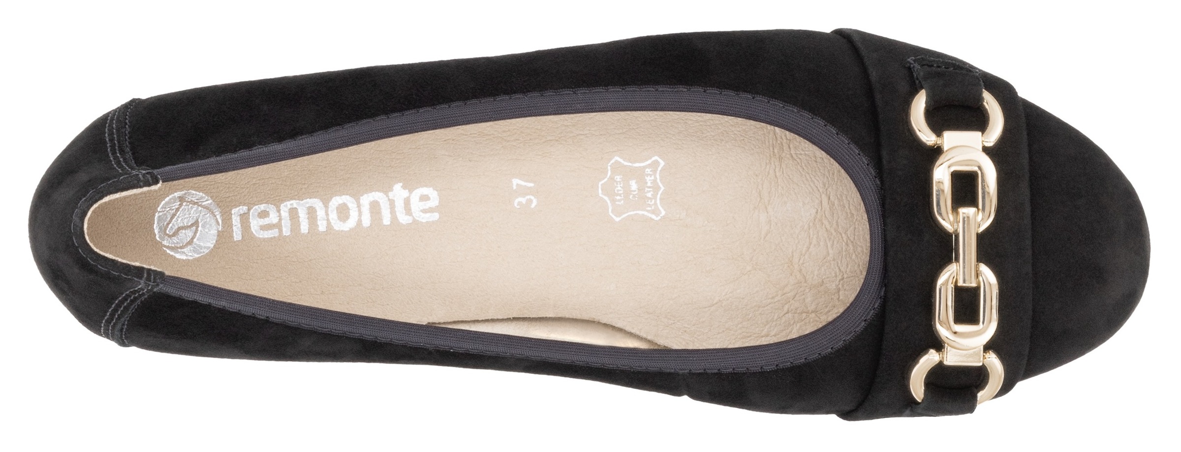 Remonte Ballerina, Blockabsatz, Pumps, Businessschuh mit Schmuckspange