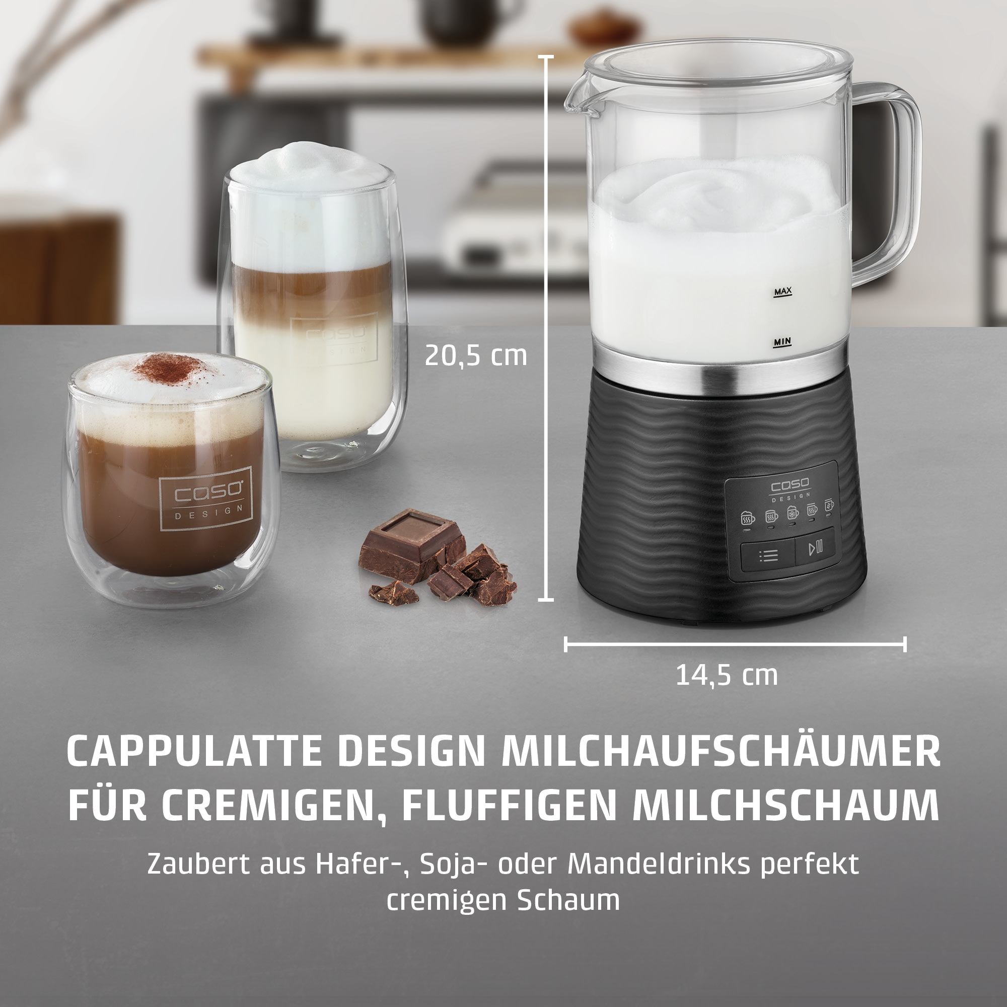 Caso Milchaufschäumer »1661 CappuLatte« 600 W Vielfältiger Milchgenuss dank 5 Funktionen