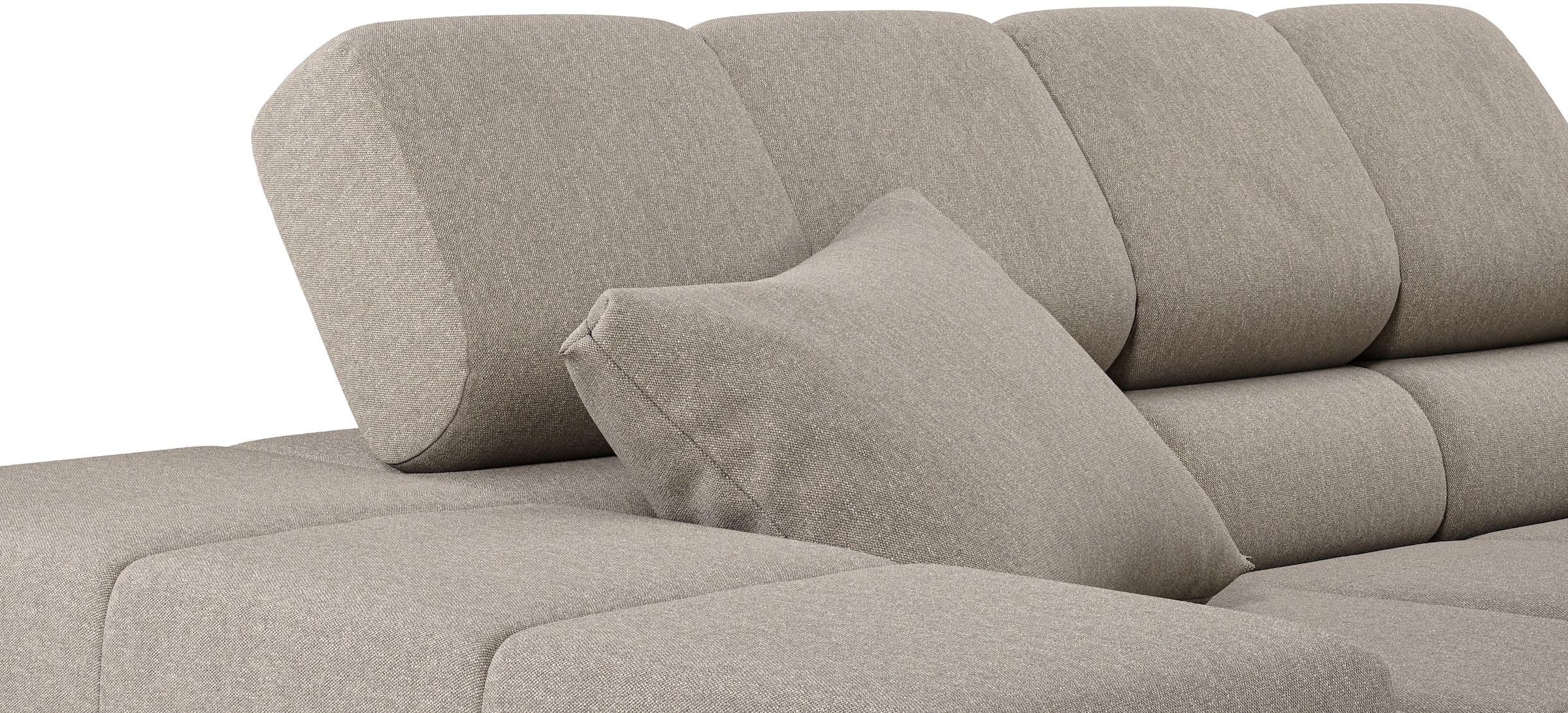 INOSIGN Ecksofa »Ancona incl. Kopfteilverstellung, Breite 319cm, L-Form«, wahlweise motorische Sitztiefenverstellung, auch in Cord + Easy Care